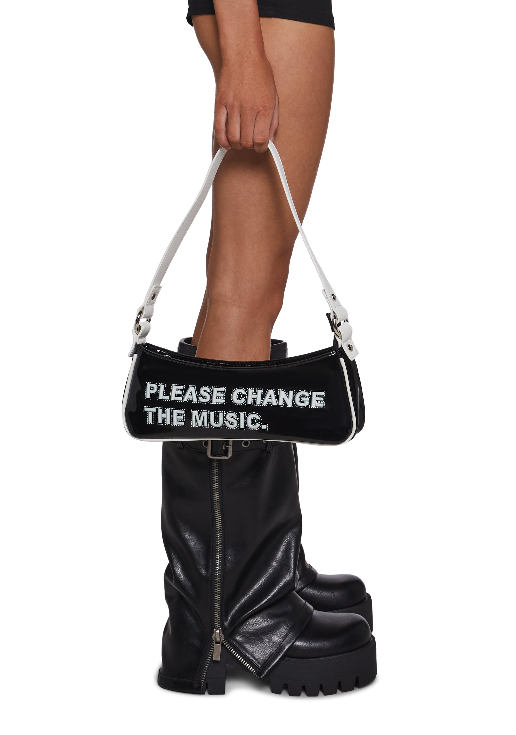 Please Change The Music - Black – Dolls Kill