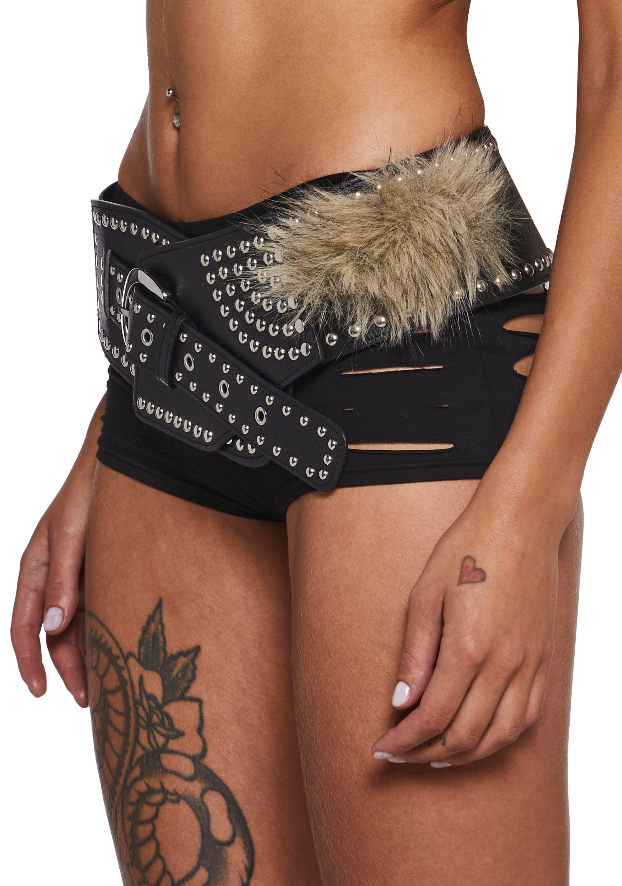 Gambling Desert Studded Belt - Black