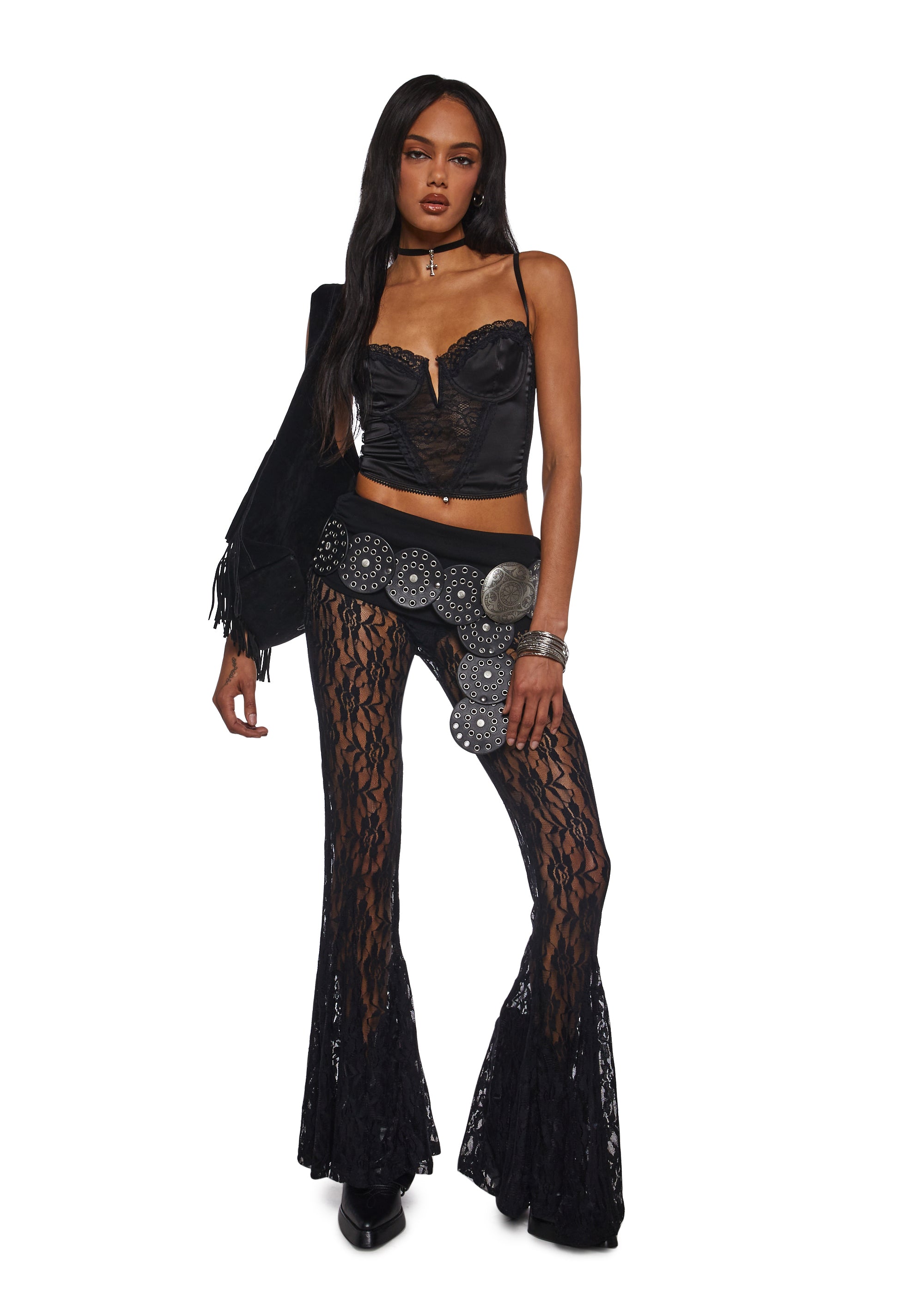 Siren Moves Lace Flare Pants - alternate