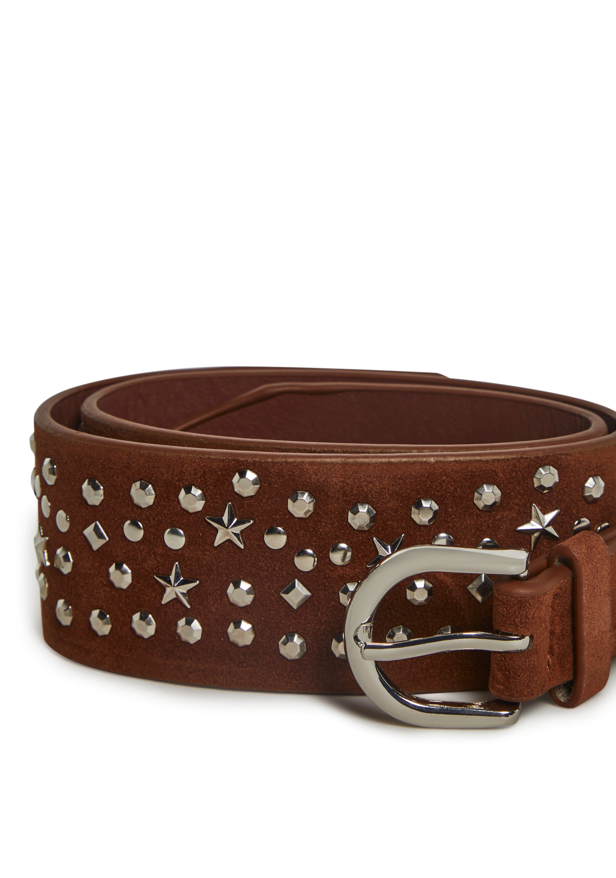 Brown Star-Studded Belt Our Legacy - Star Fall Belt Brown Leather main image 2