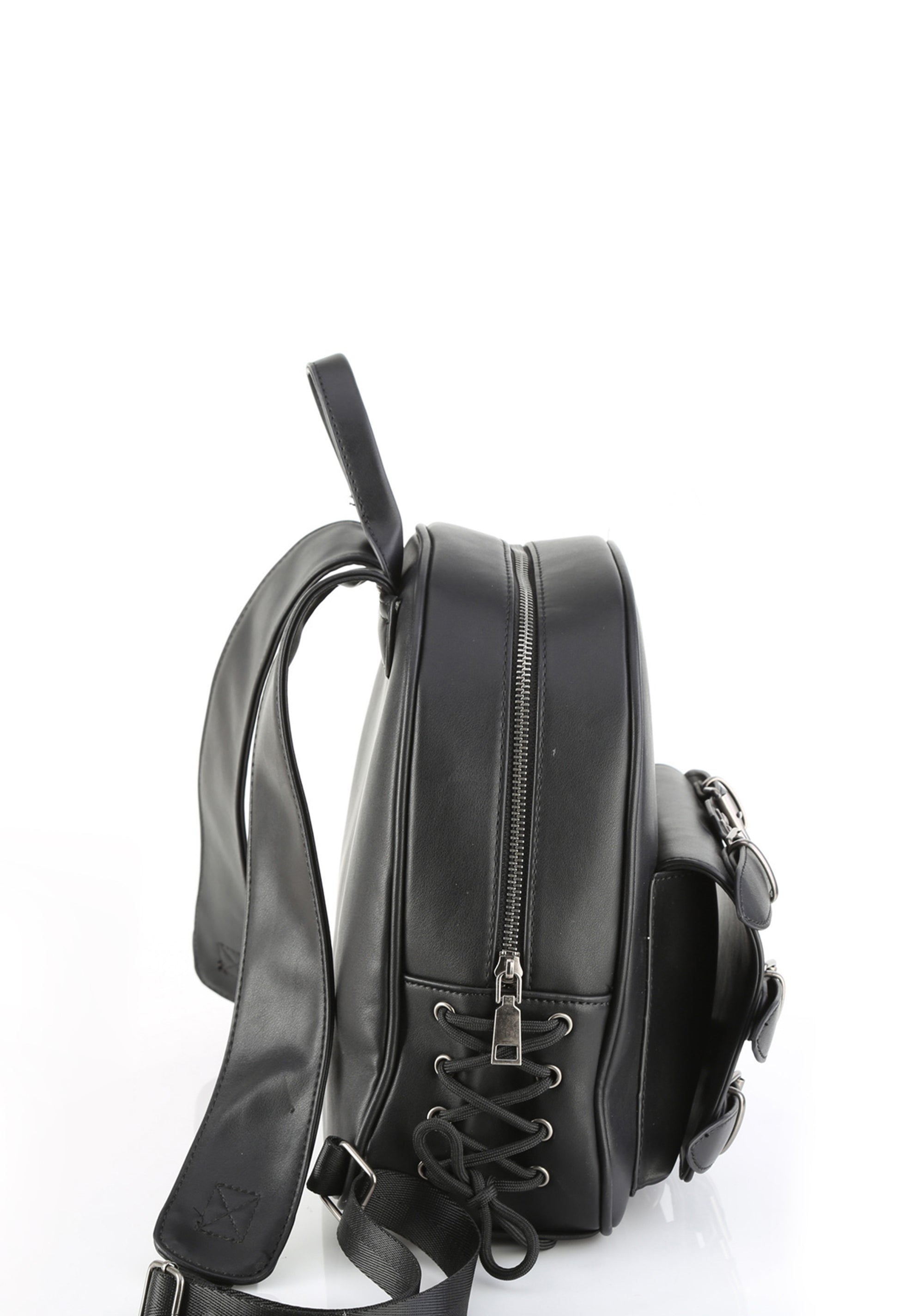 Faux Leather Mini Backpack