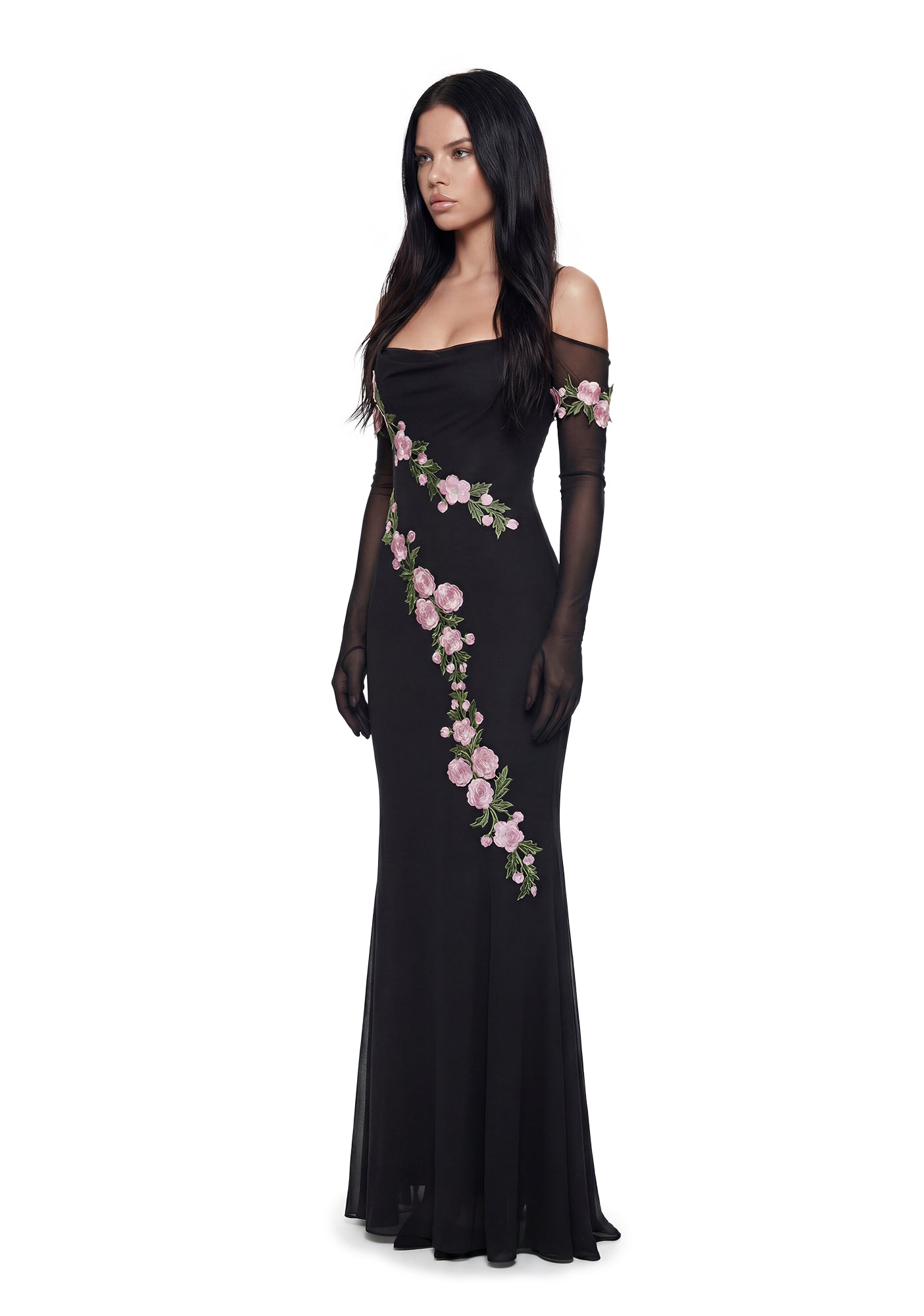 The Moss Dress Black / X-SMALL