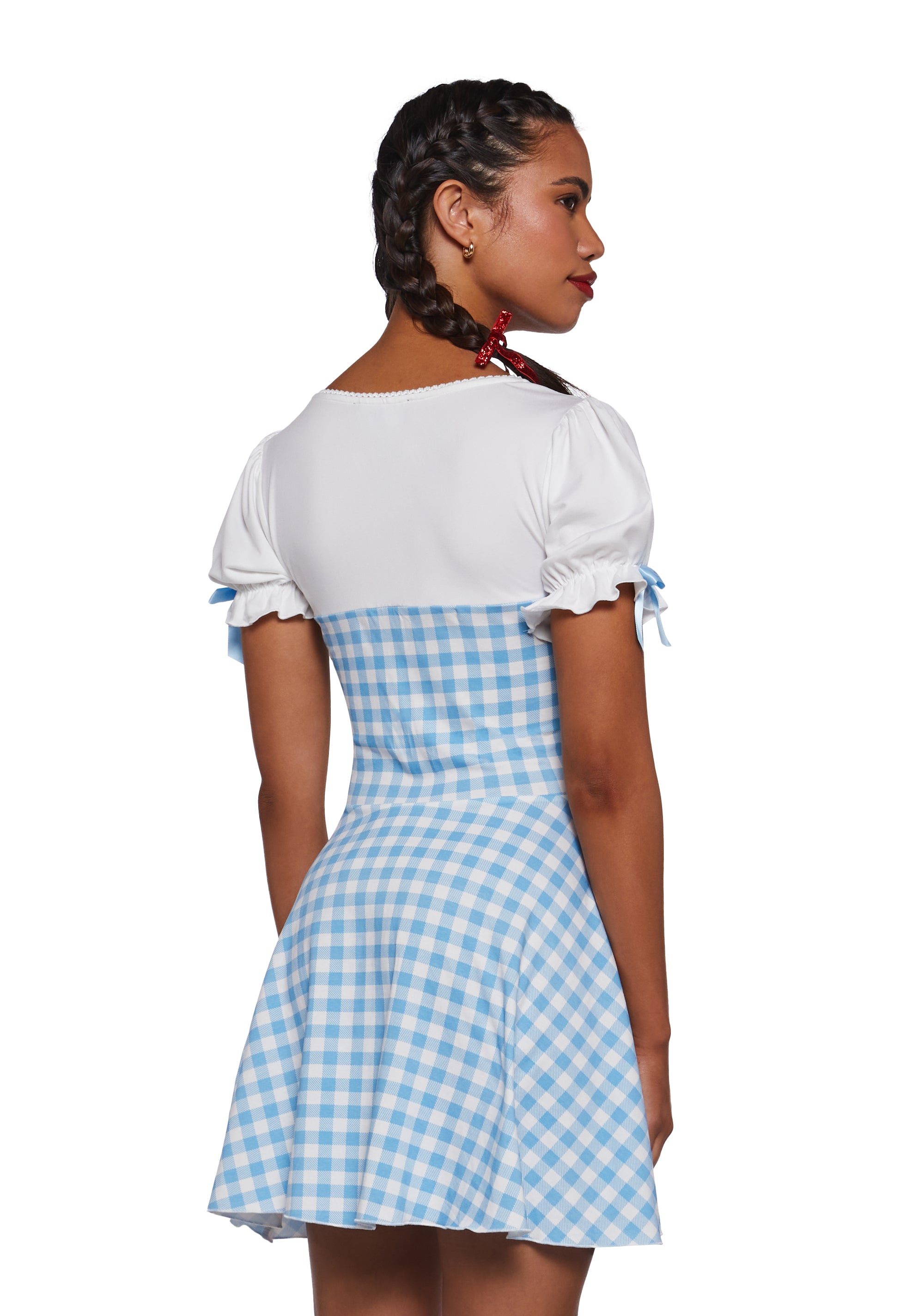 Sexy Womens Halloween Wizard Of oz Wicked Dorothy Lingerie Set - BLUE BLUE / 1X Sexy Womens Halloween Wizard Of oz Wicked Dorothy Lingerie Set - BLUE BLUE / 1X