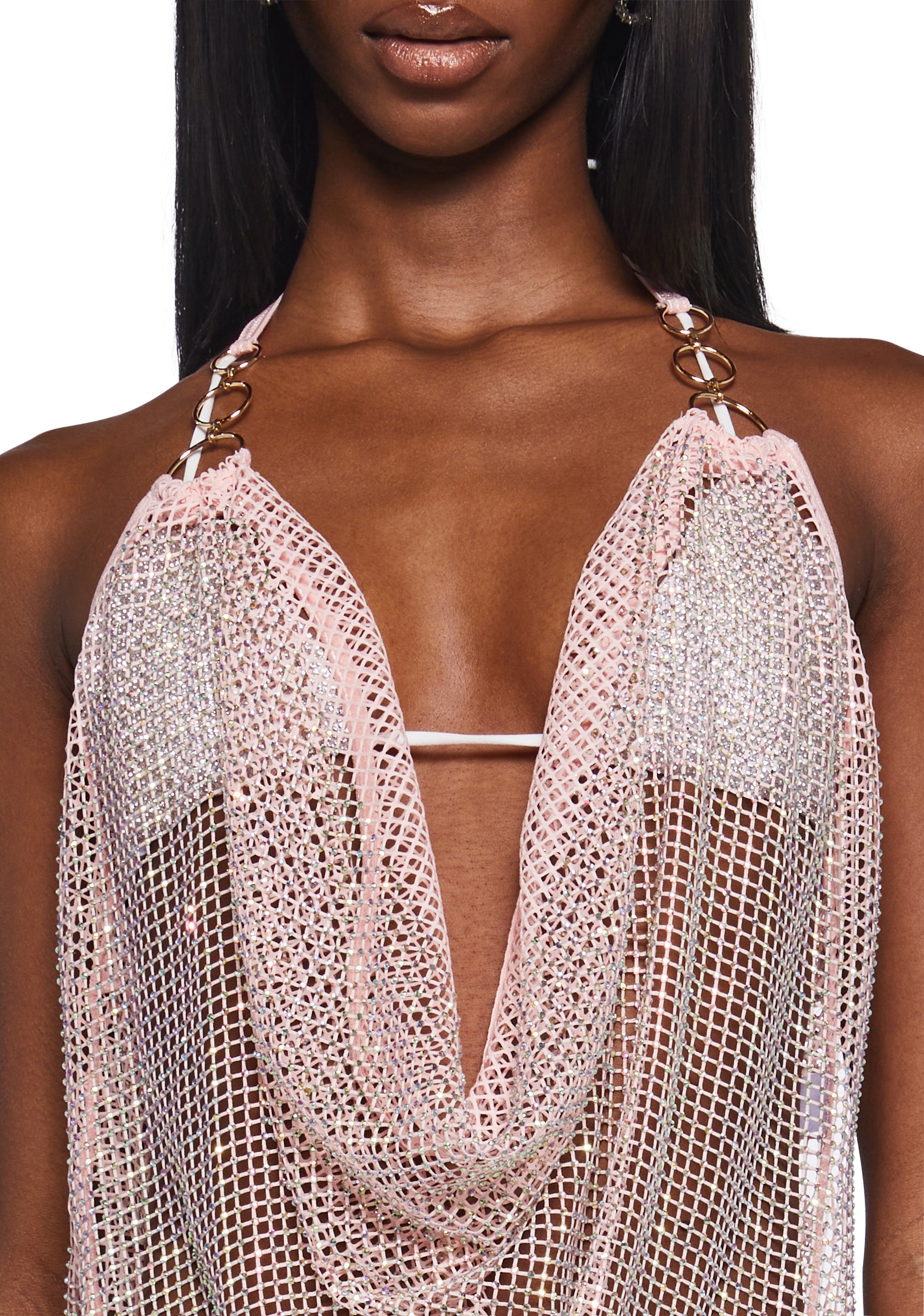 Dance Beats Cowl Top