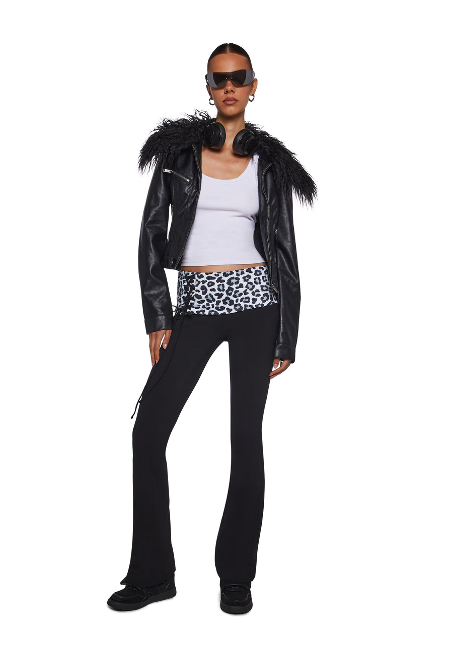Hot Crush Knit Pants - Black - alternate