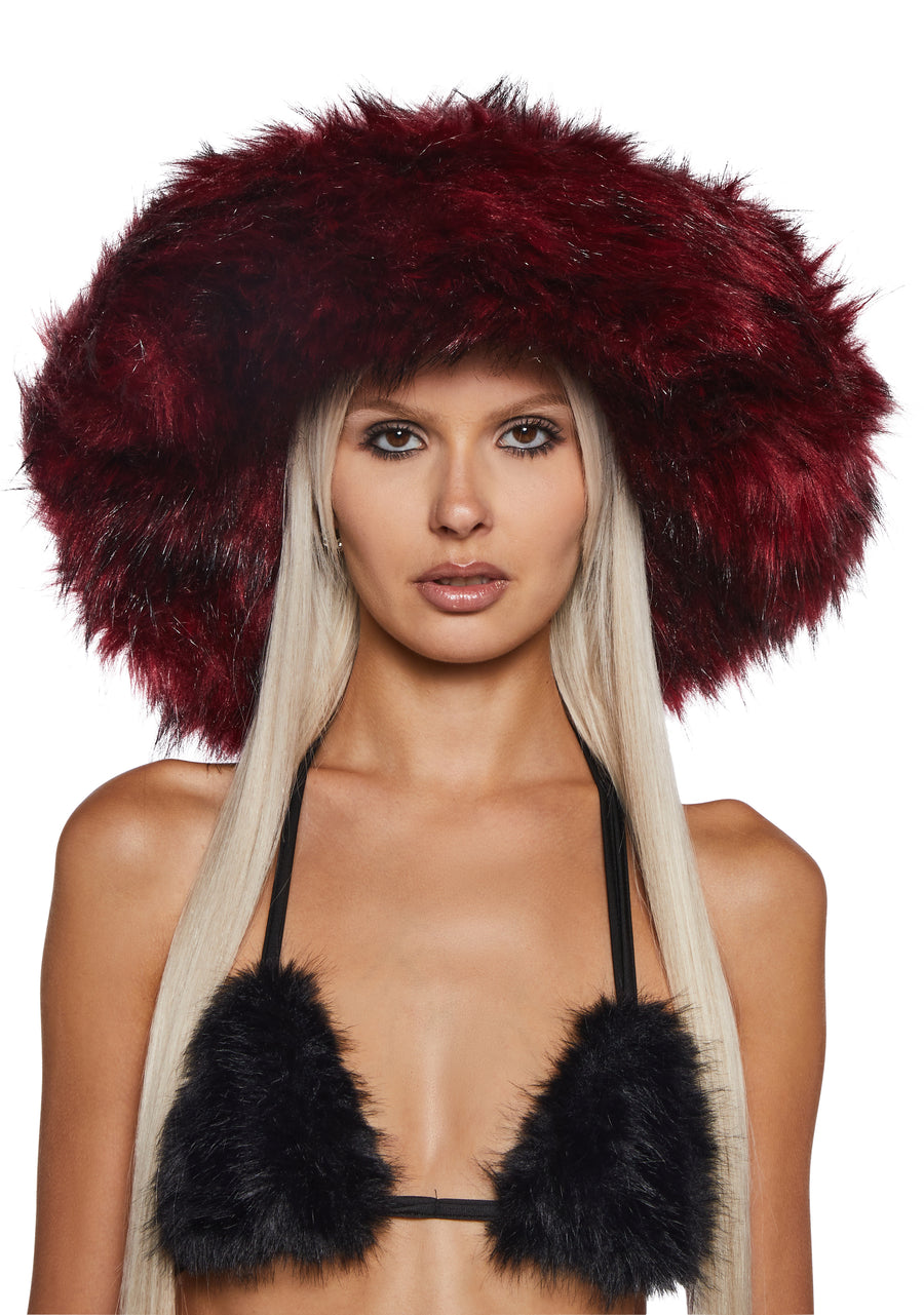Chamber Faux Fur Bucket Hat - Gray