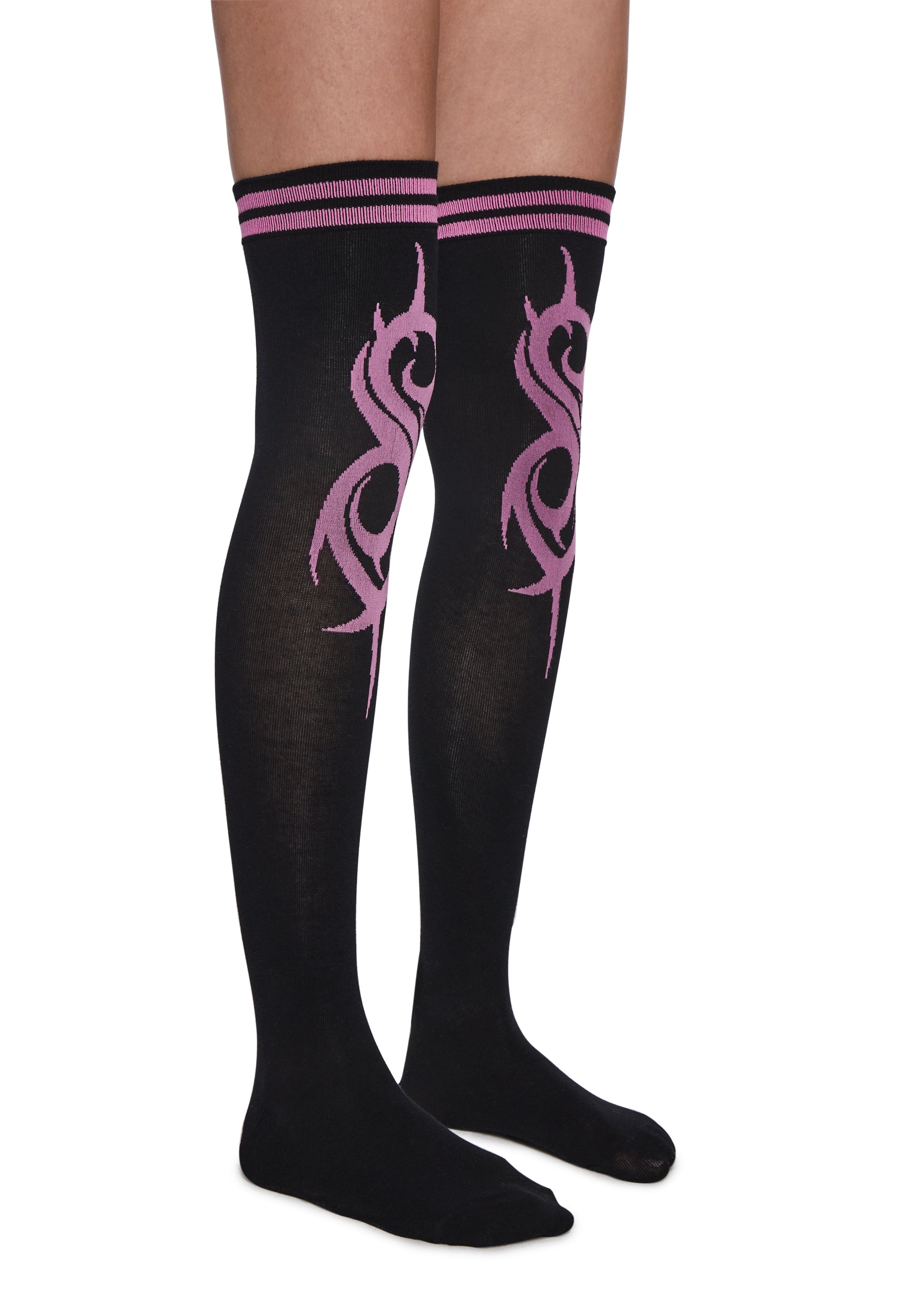Slipknot Fan Thigh High Socks - Pink
