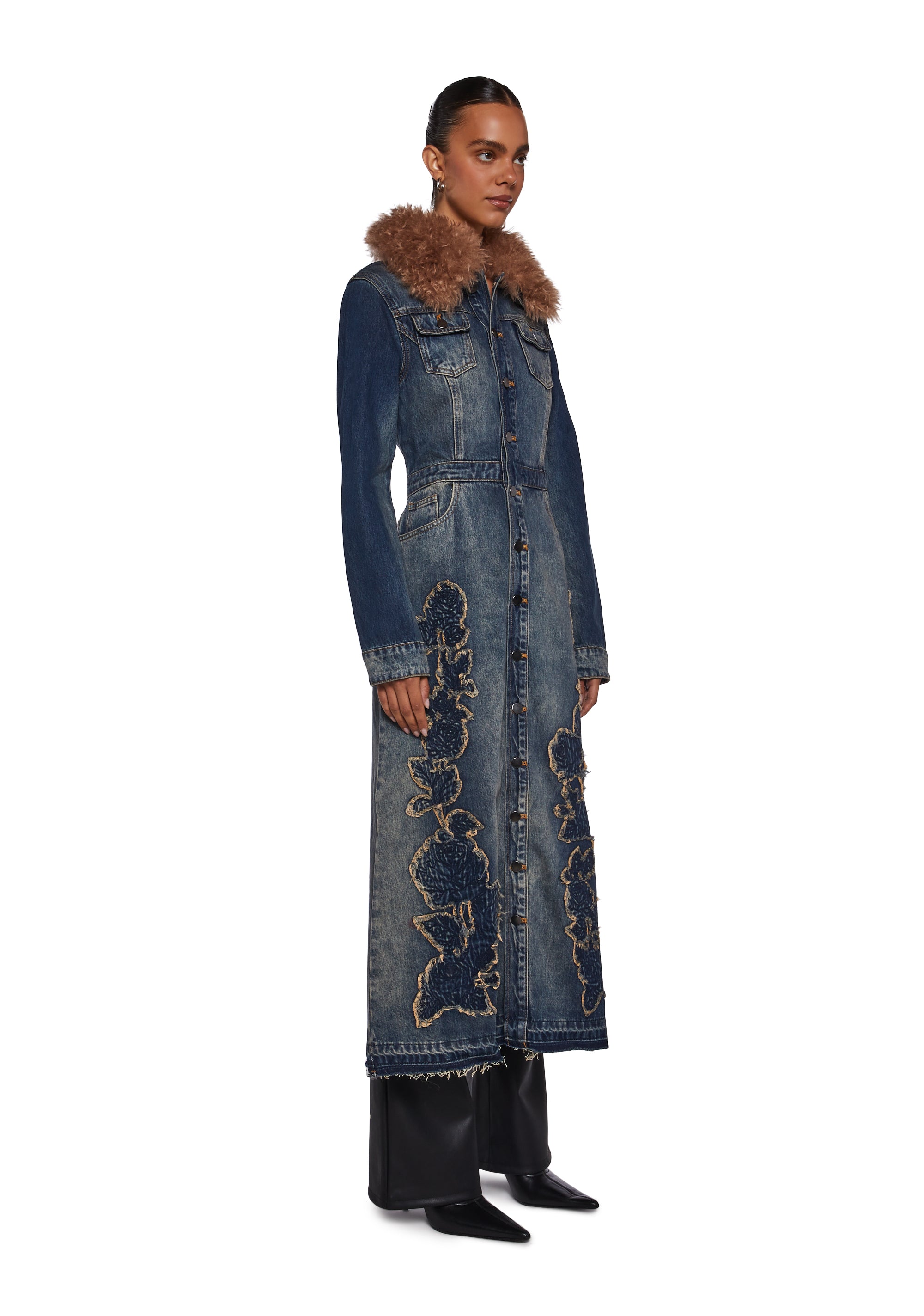 Kings Road Denim Maxi Coat