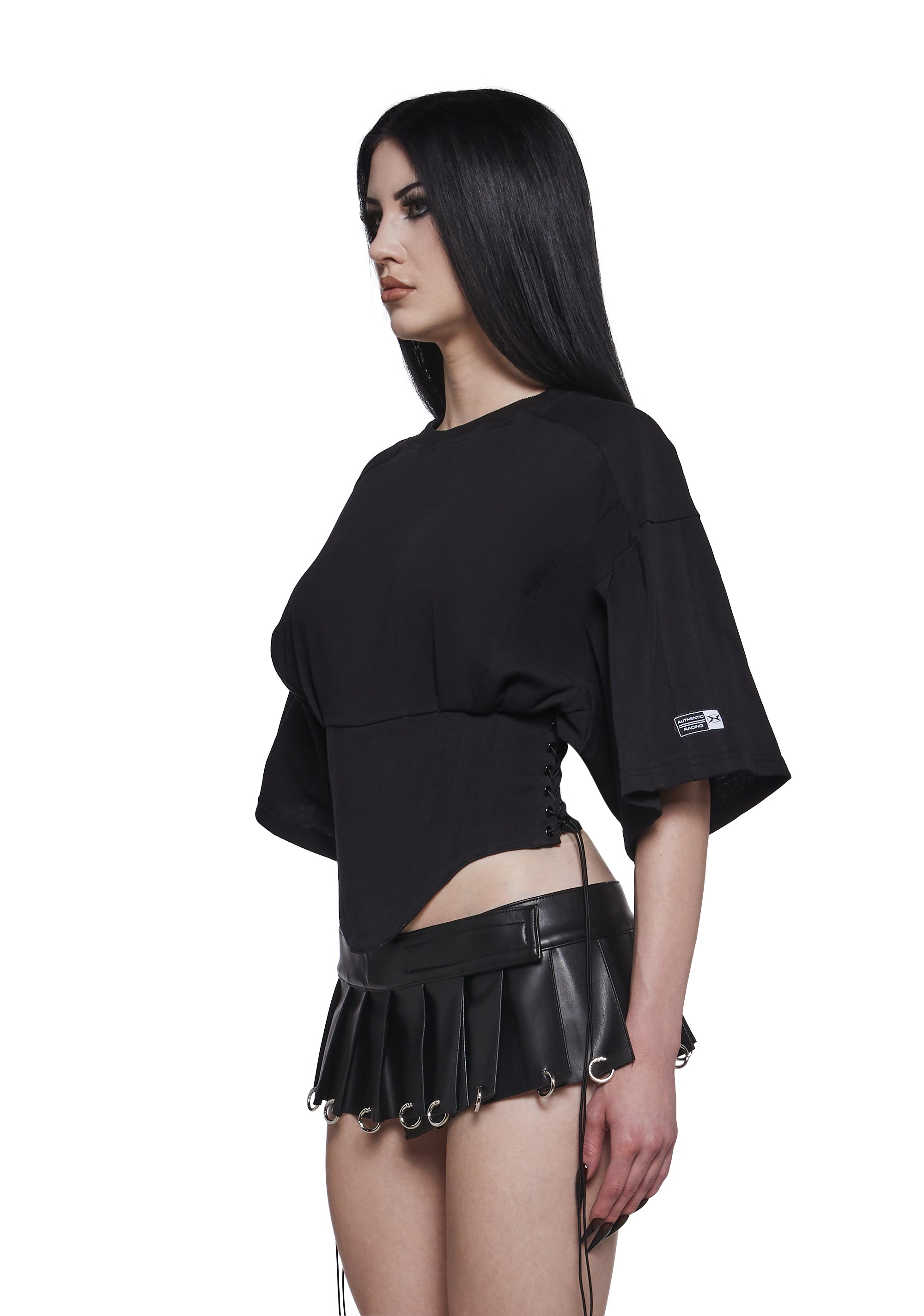 Team Player Corset T-Shirt - Black