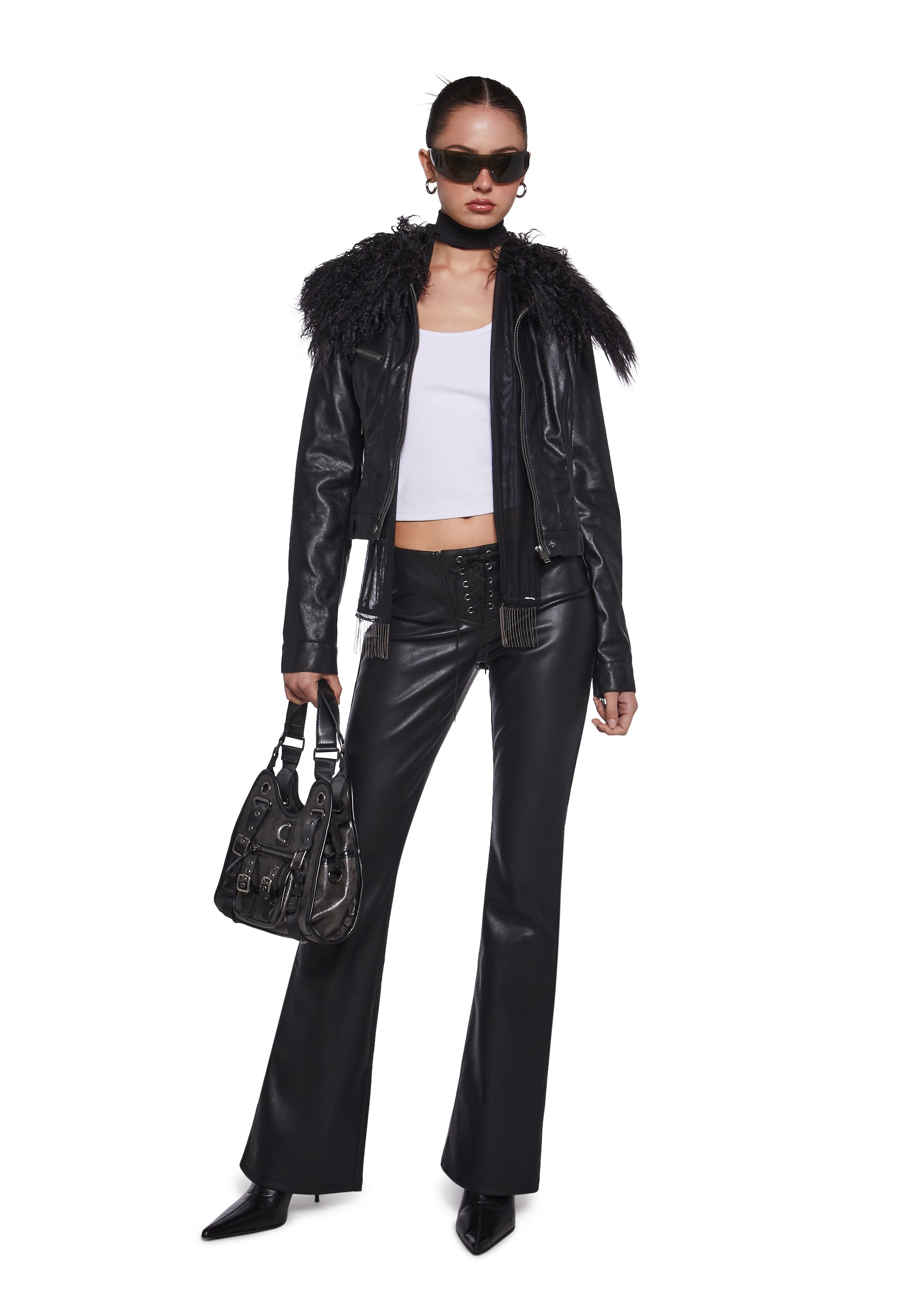 Caught Stealing Lace Up Pants