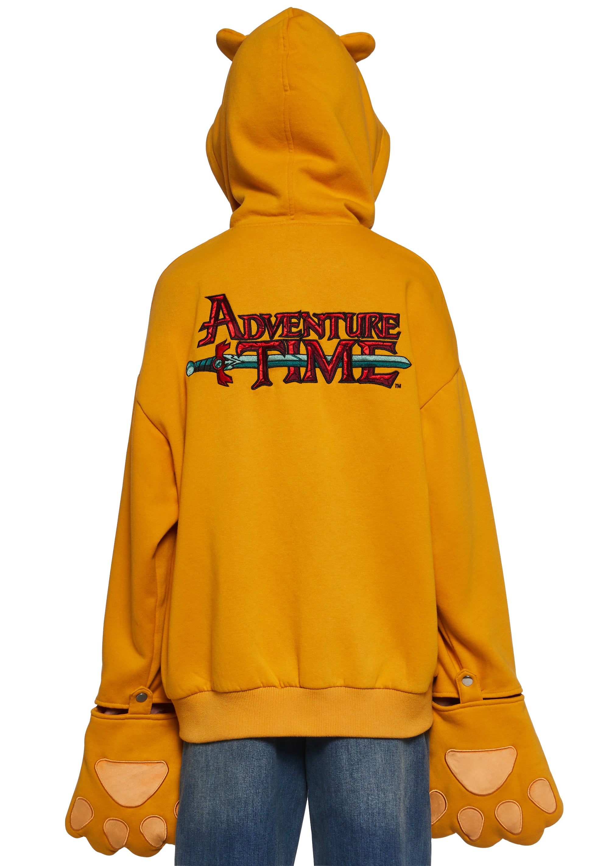 Dolls Kill x Adventure Time Jake The Dog Hoodie - Yellow