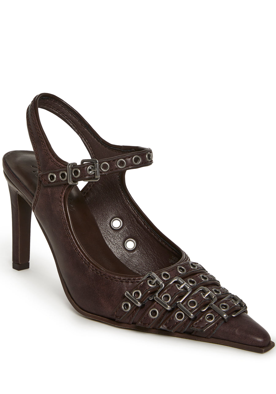Fame Lane Pointed Toe Heels - Brown - alternate