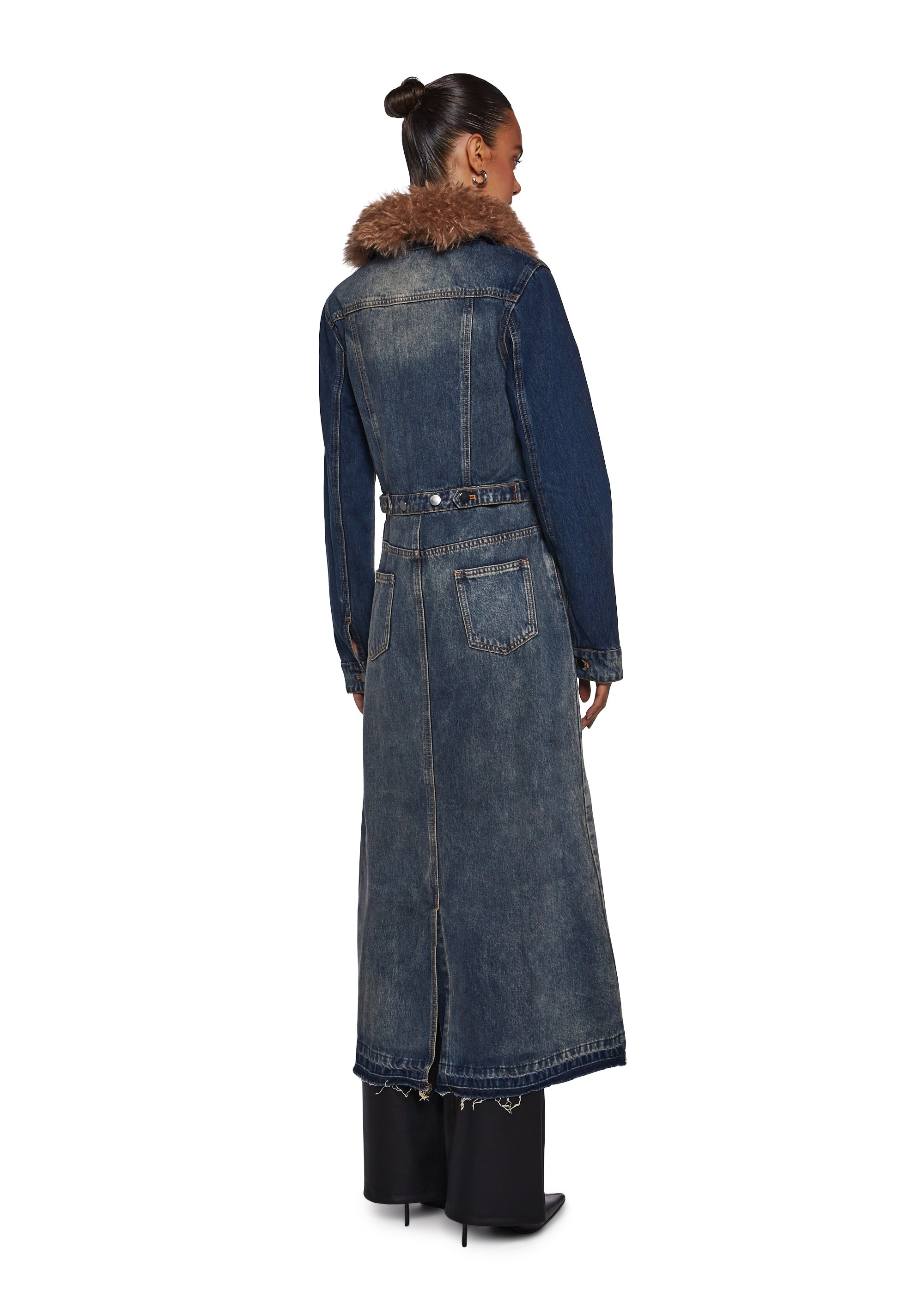 Kings Road Denim Maxi Coat