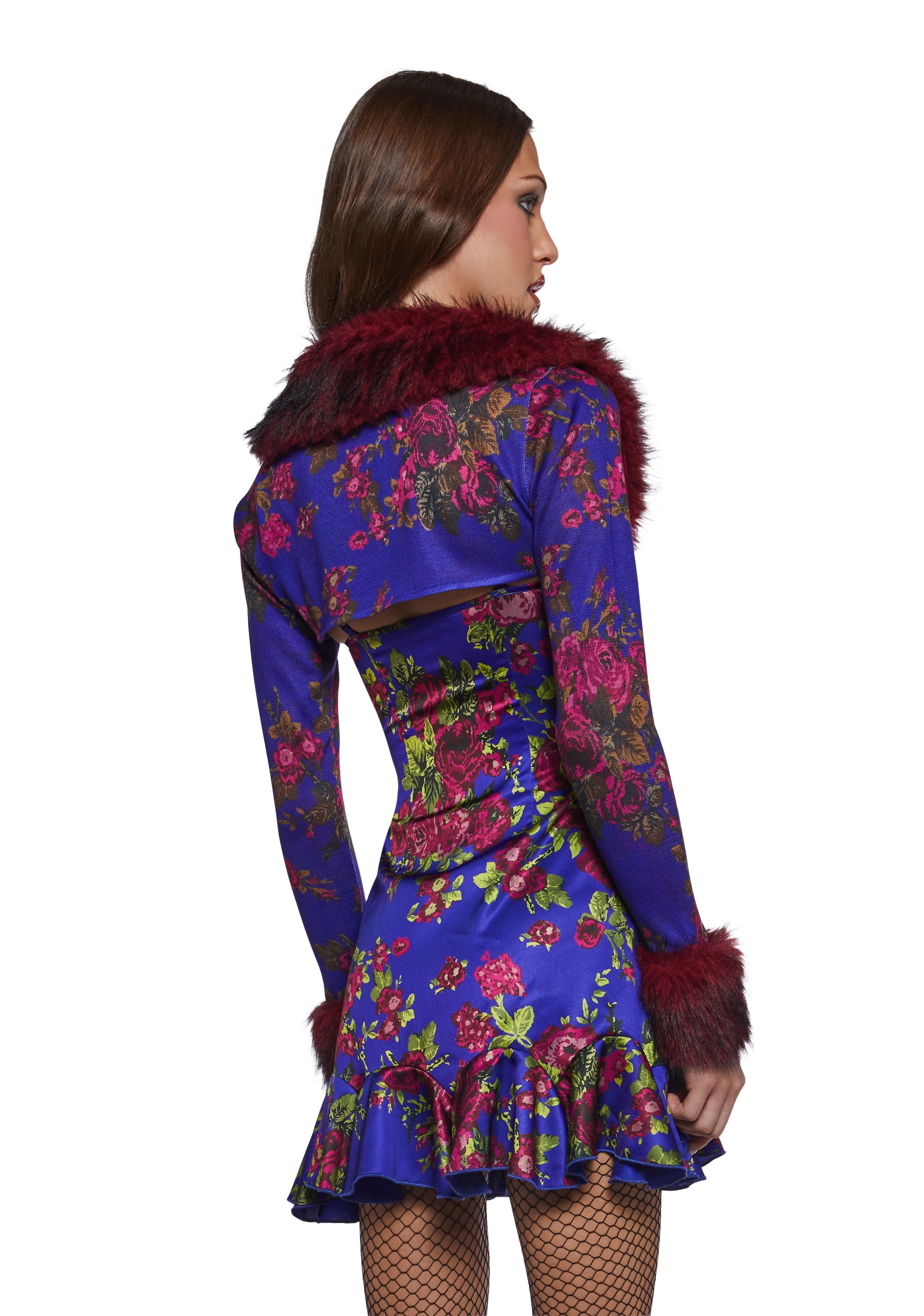 Floral Velvet Shrug