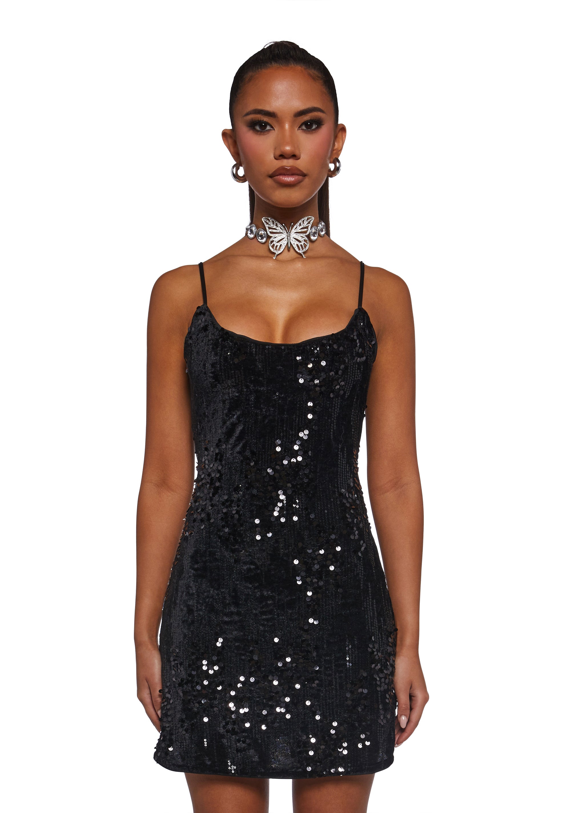 Womens Sparkly Sequin Dress