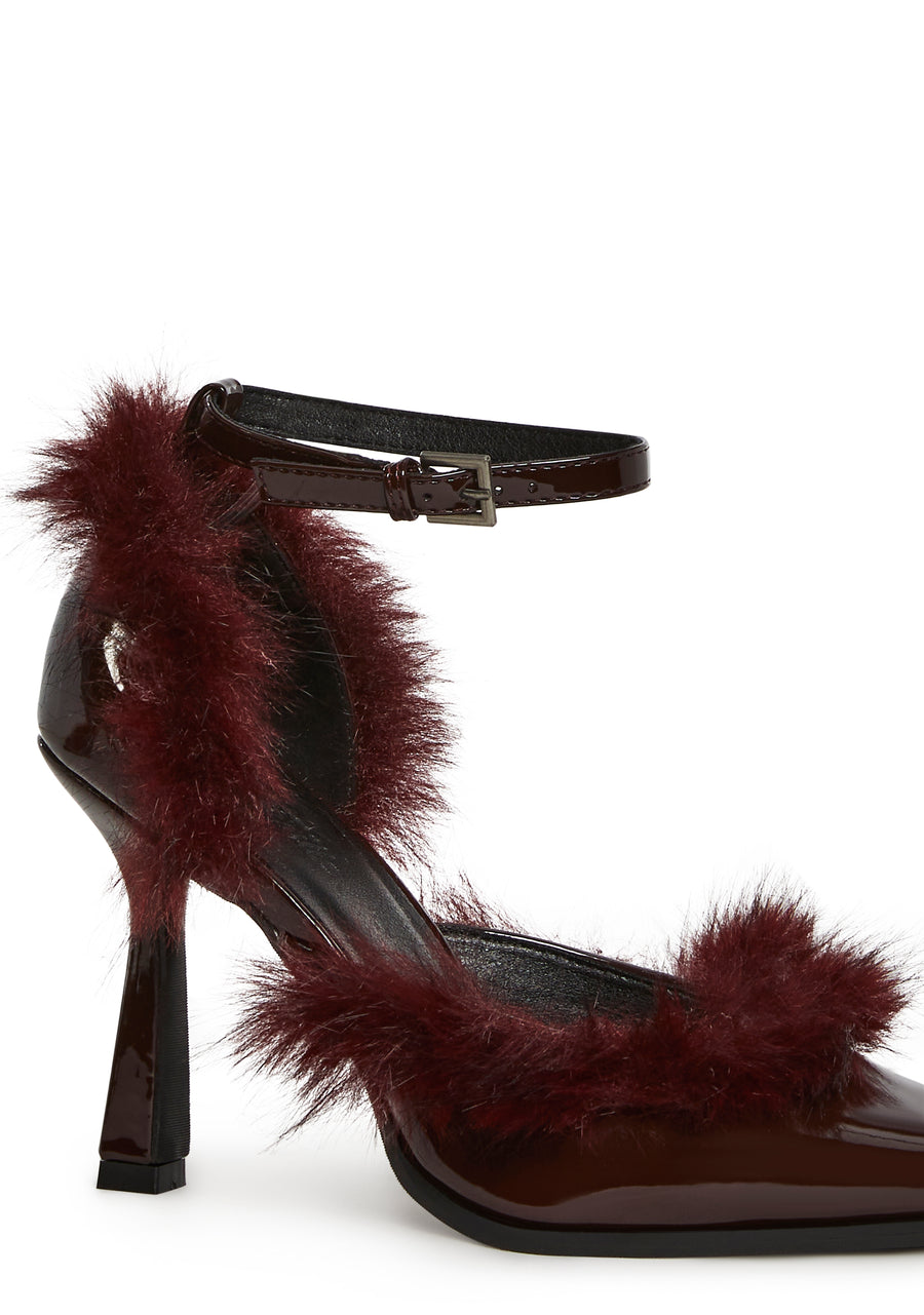 Chic Vanity Faux Fur Pointed Heels - alternate