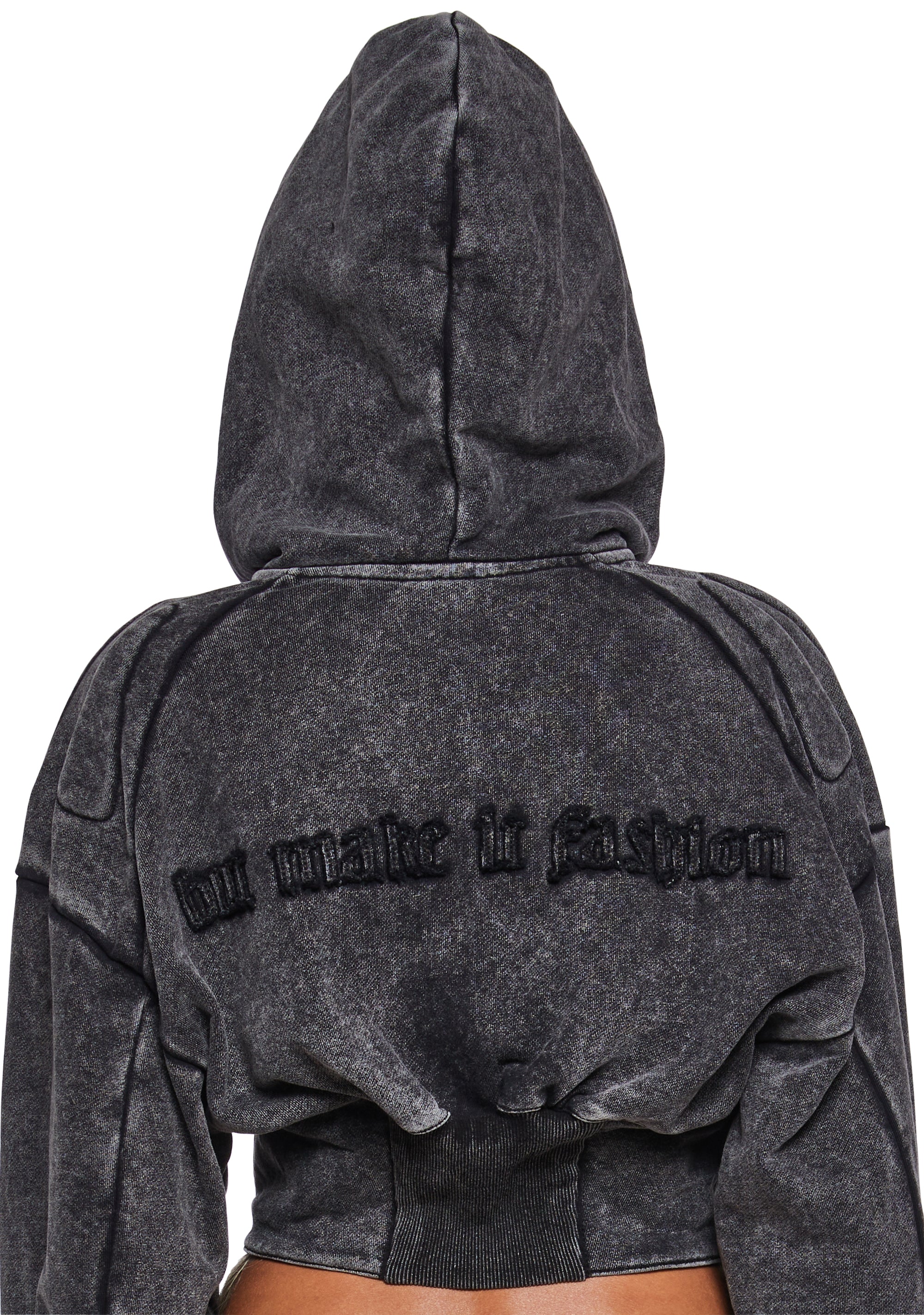 Namilia Sweat Corset Zip Hoodie - Black – Dolls Kill
