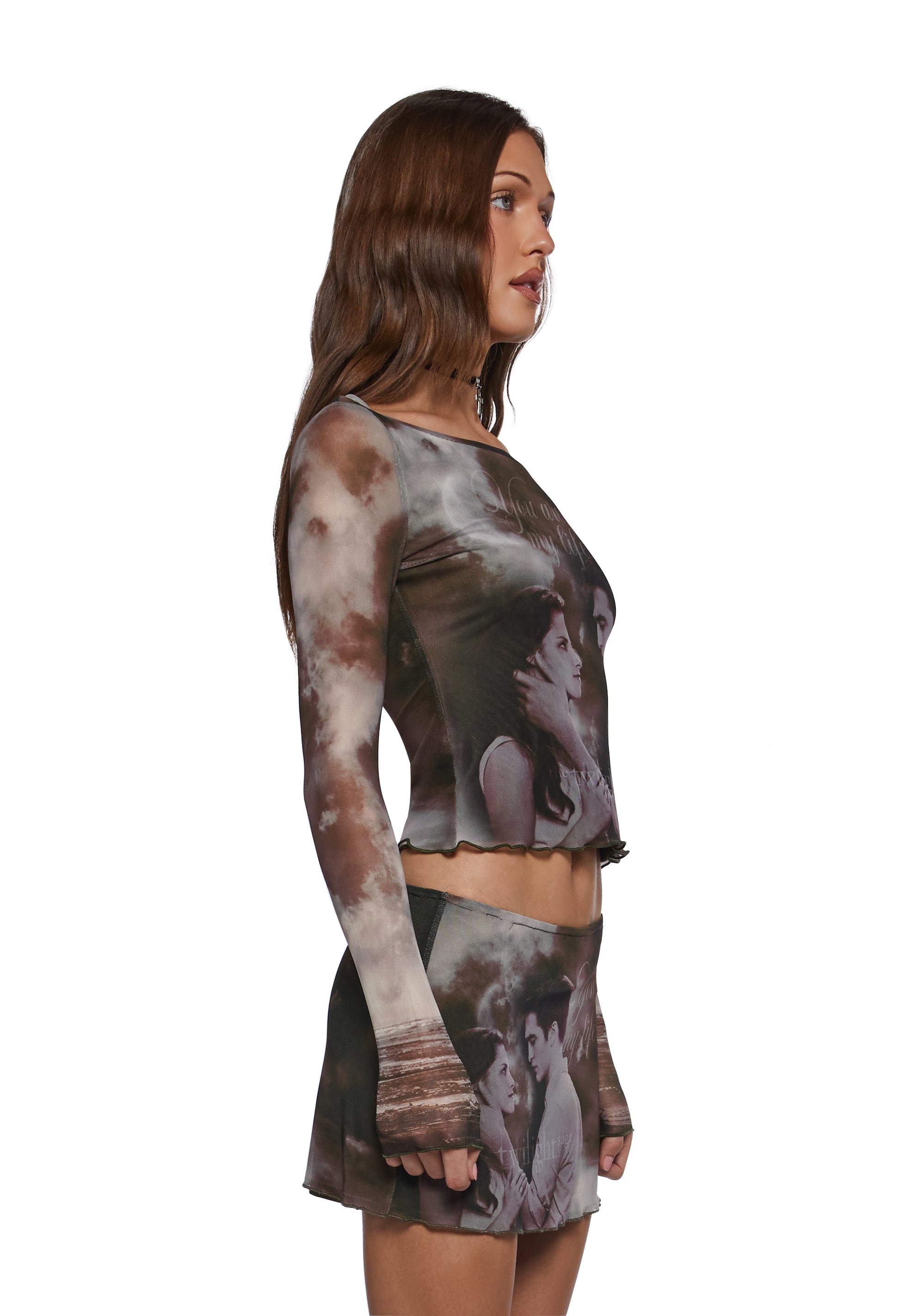 My Life Now Mesh Long Sleeve Top