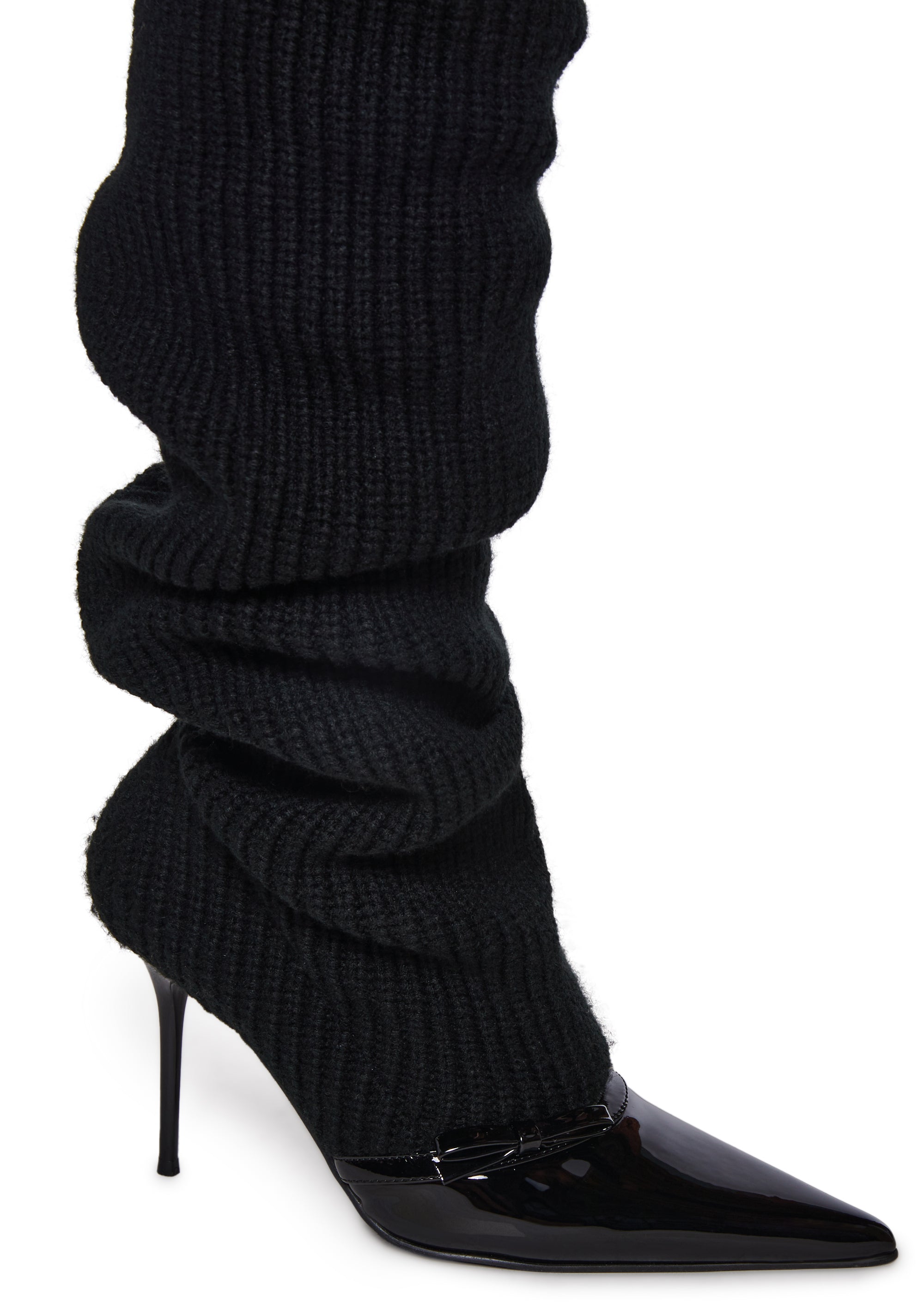 Hot Shot Knit Heeled Boots