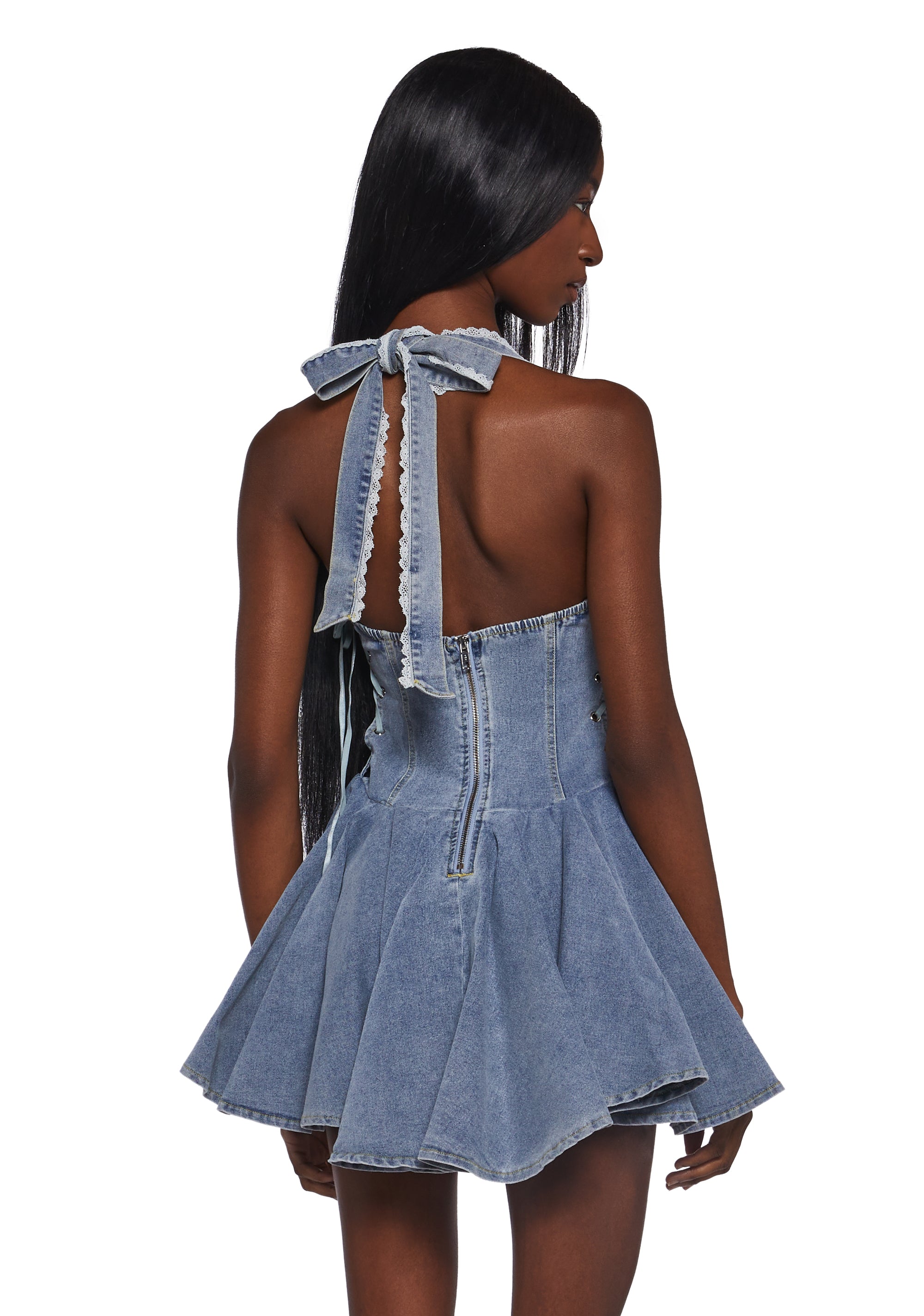 white christmas dresses Chain Reaction Denim Dress