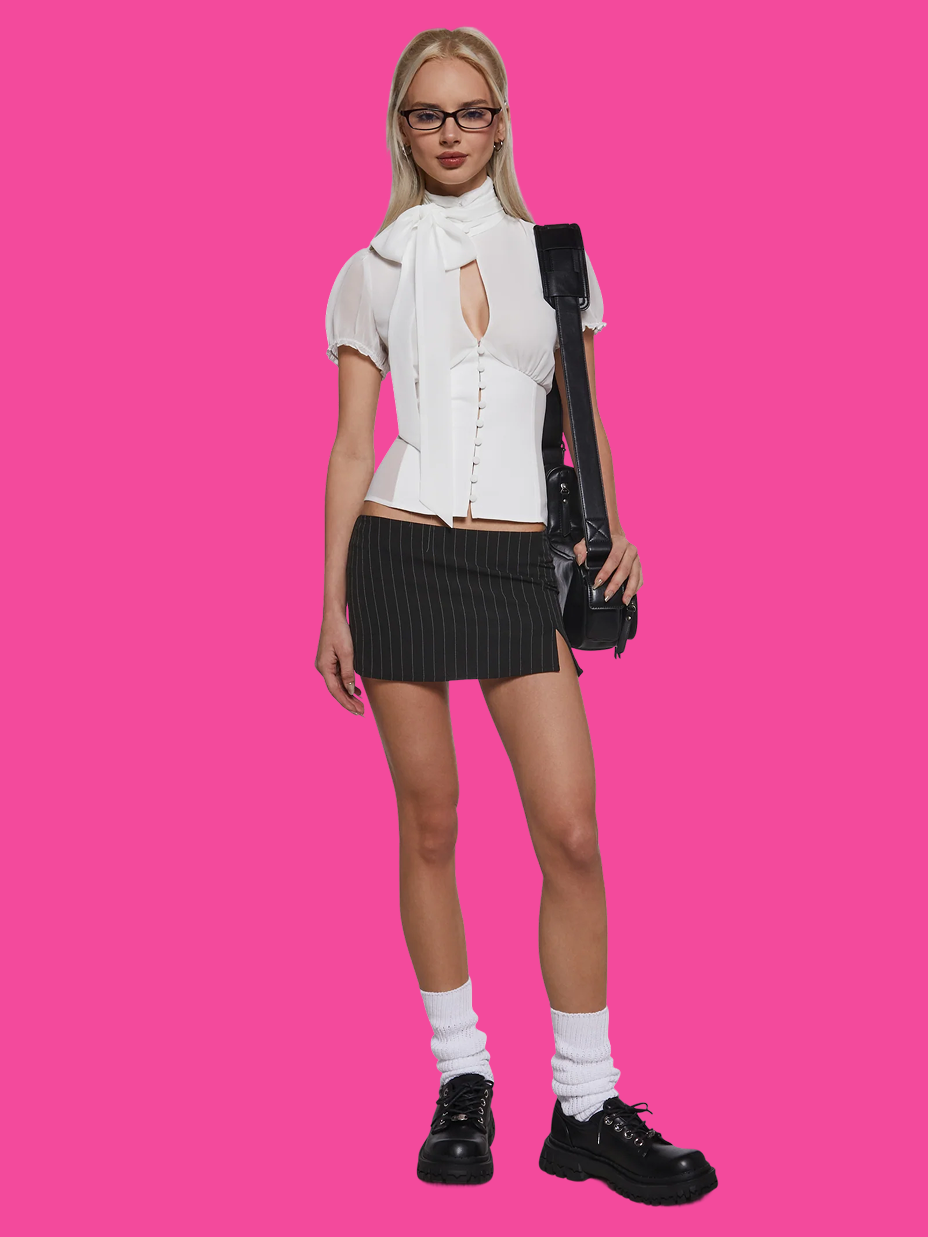 
ARIA BLOUSE WITH NECK SCARF