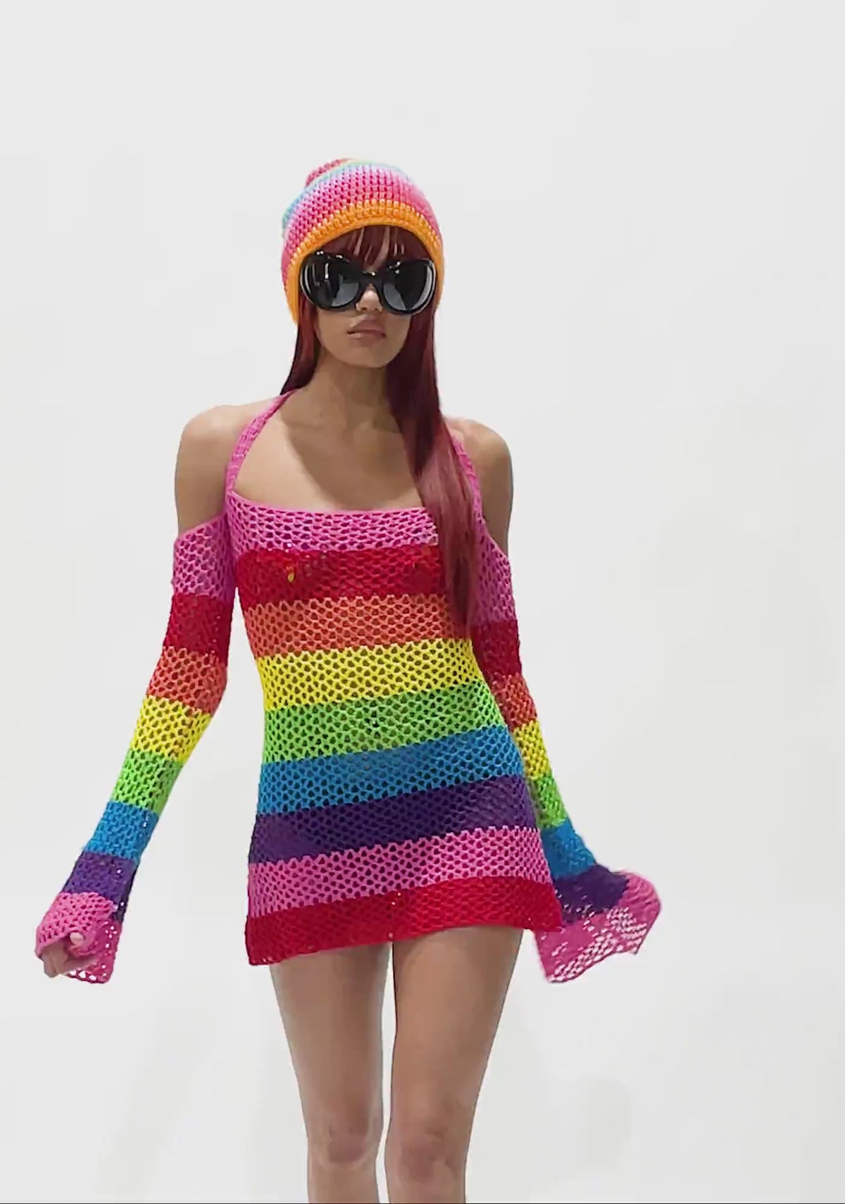 Funday Vibes Crochet Mini Dress