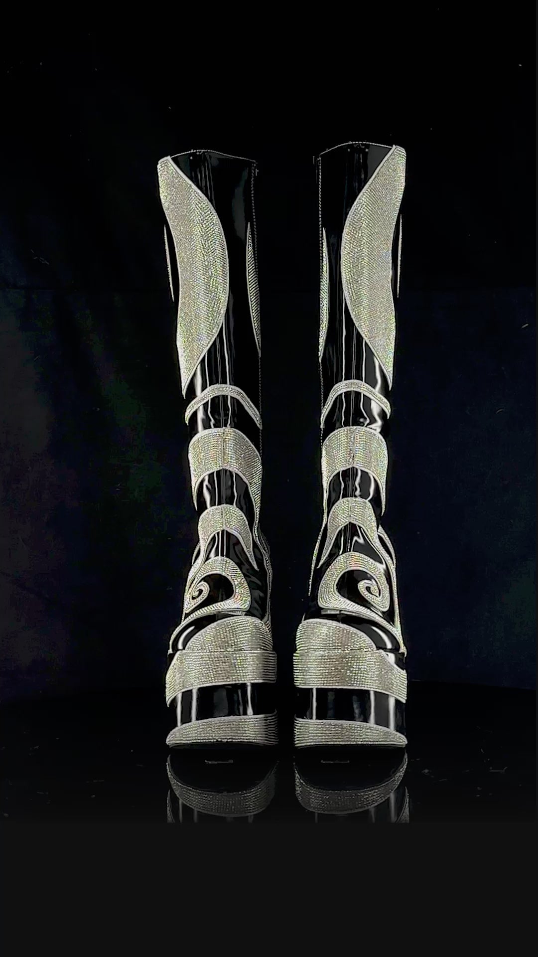 How Sweet It Is Platform Boots - Silver