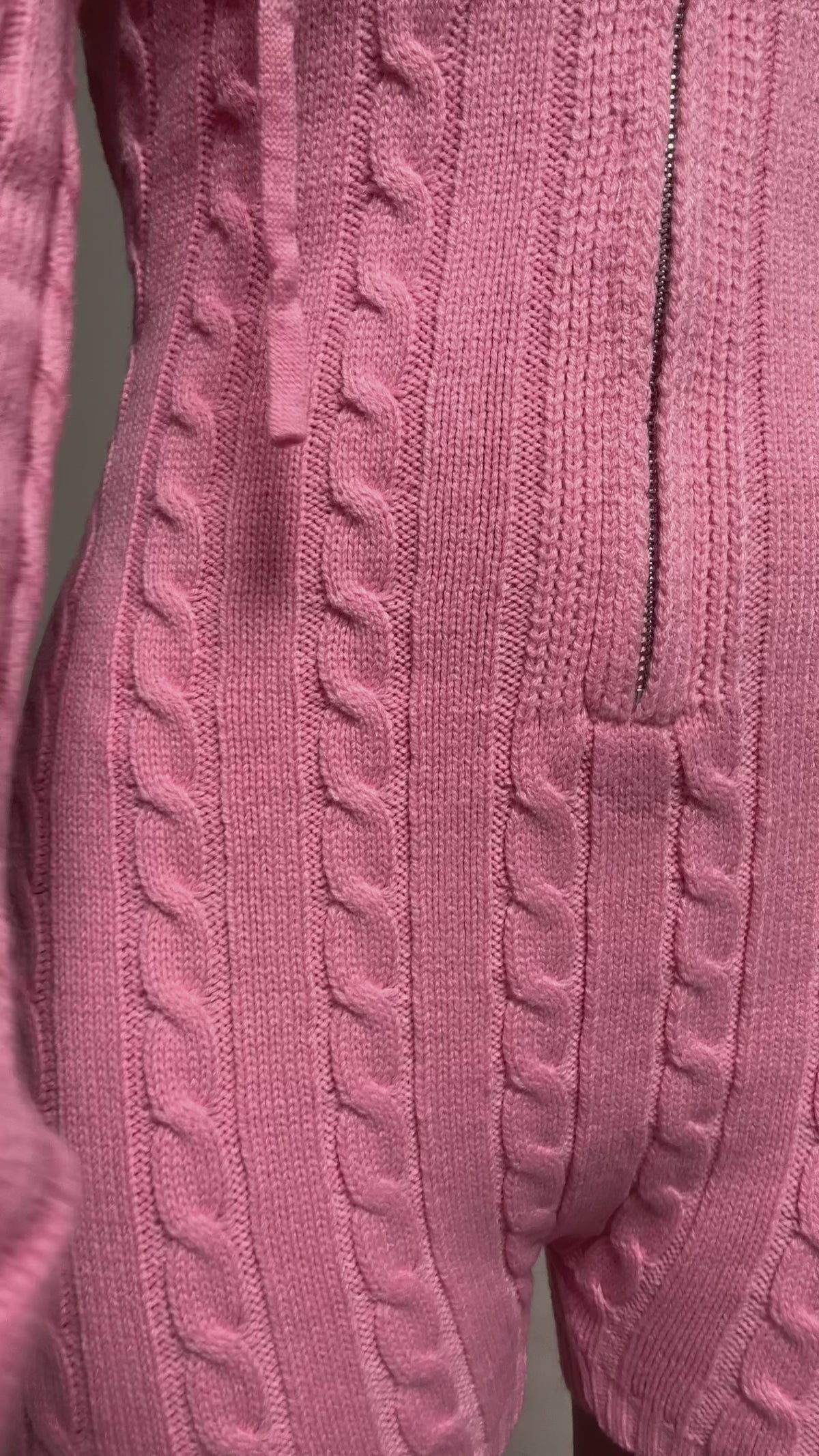 Cozy Bliss Cable Knit Romper