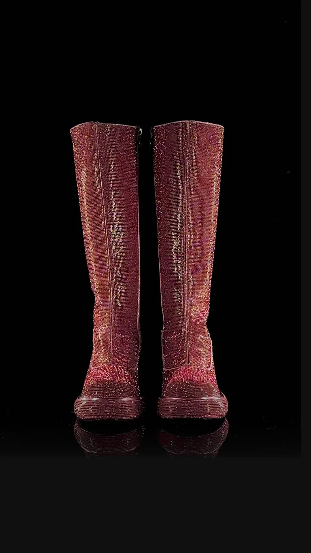 Bling It Up Platform Boots - Pink