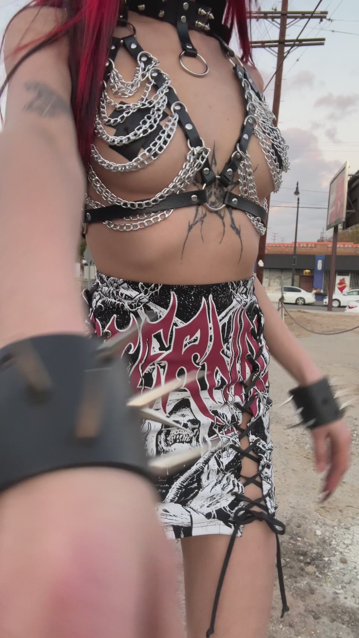 Eternal Damnation Graphic Skirt