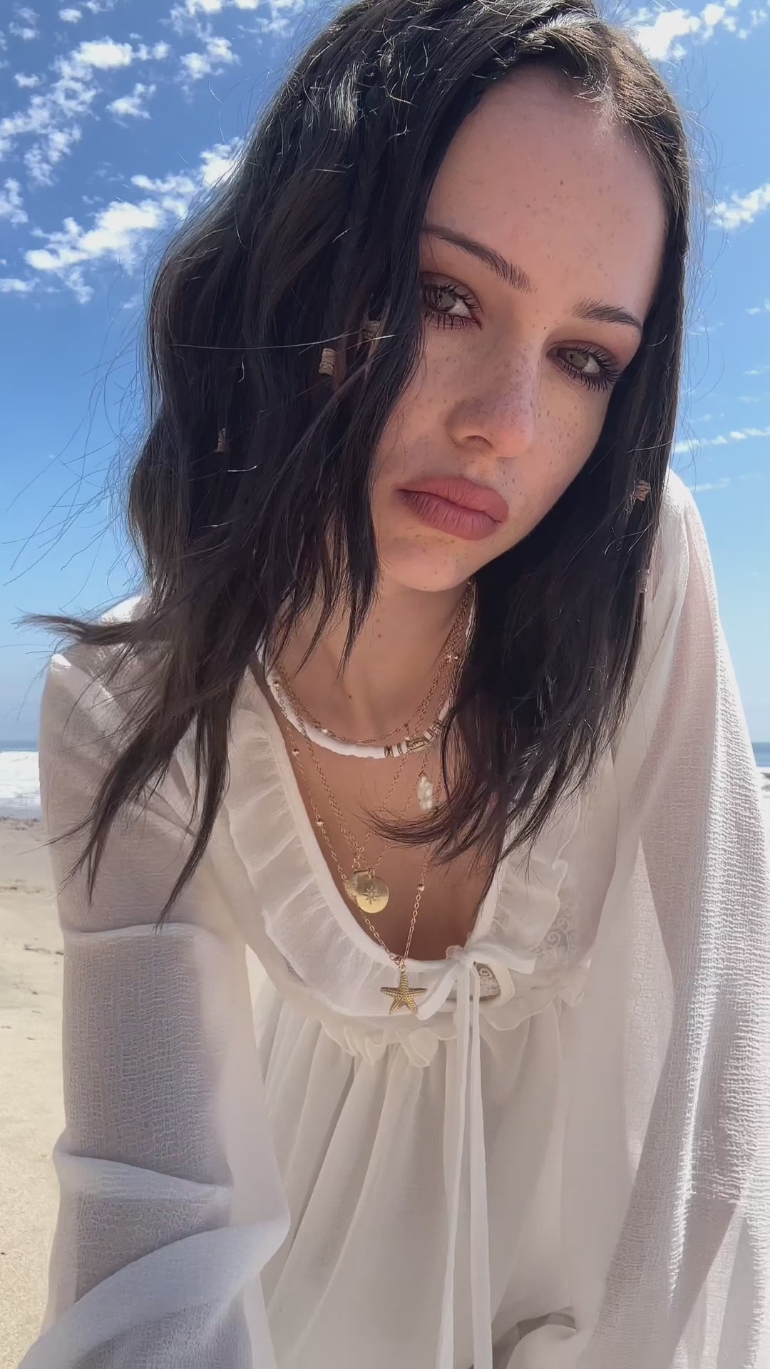 Sunset Chaser Babydoll Dress - Off White