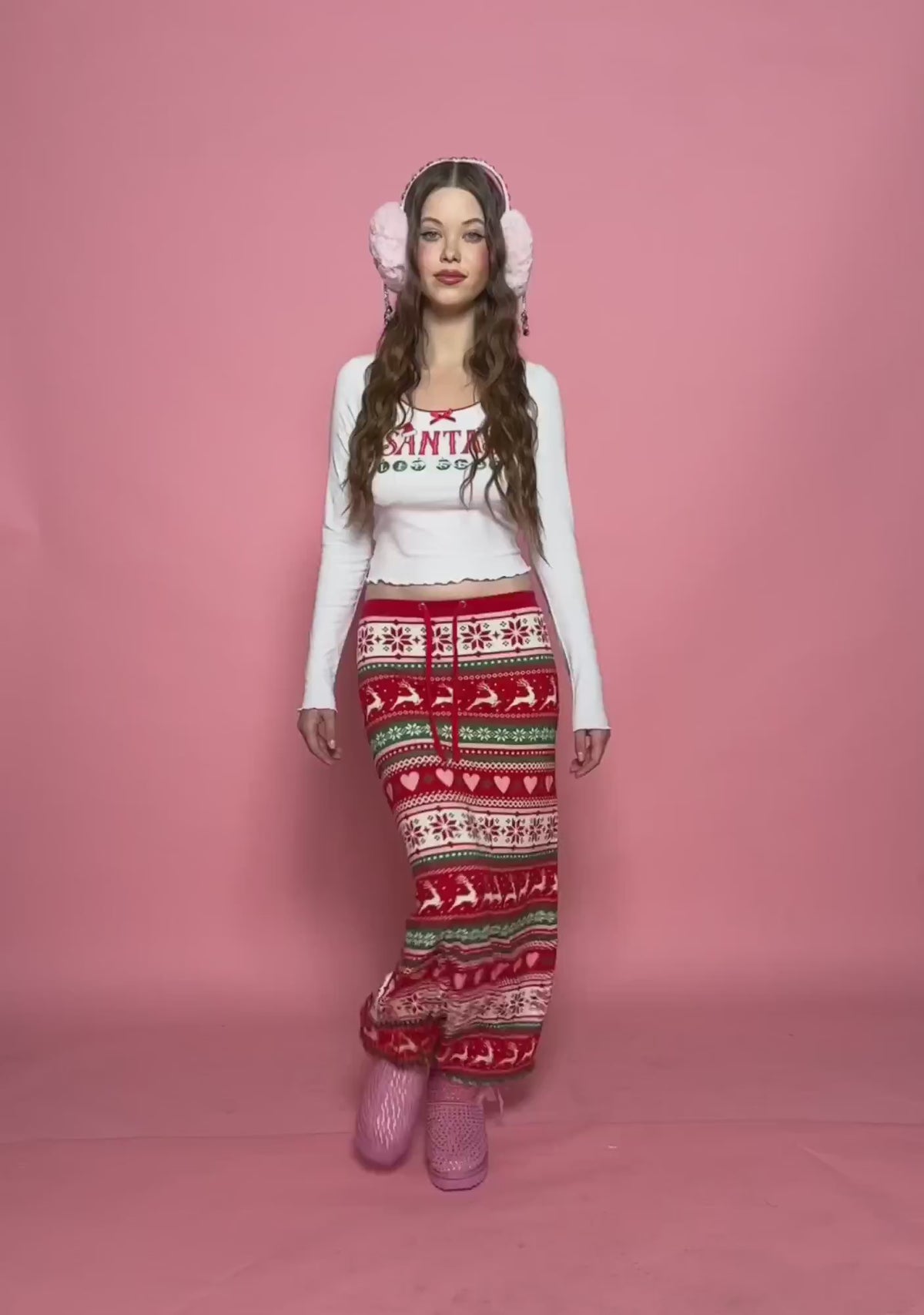Snowy Soiree Knit Maxi Skirt