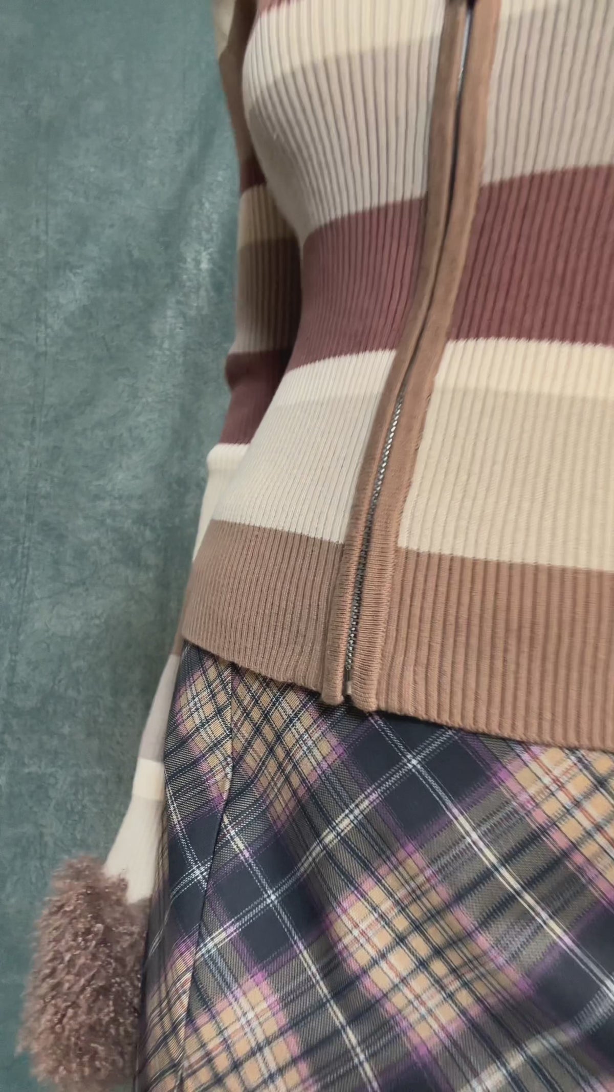 Under The Boardwalk Mini Skort - Plaid
