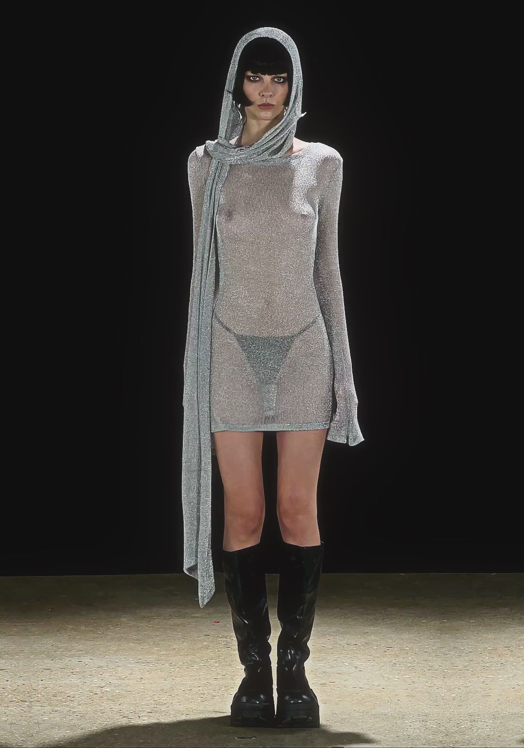 Tempo Metallic Knit Mini Dress
