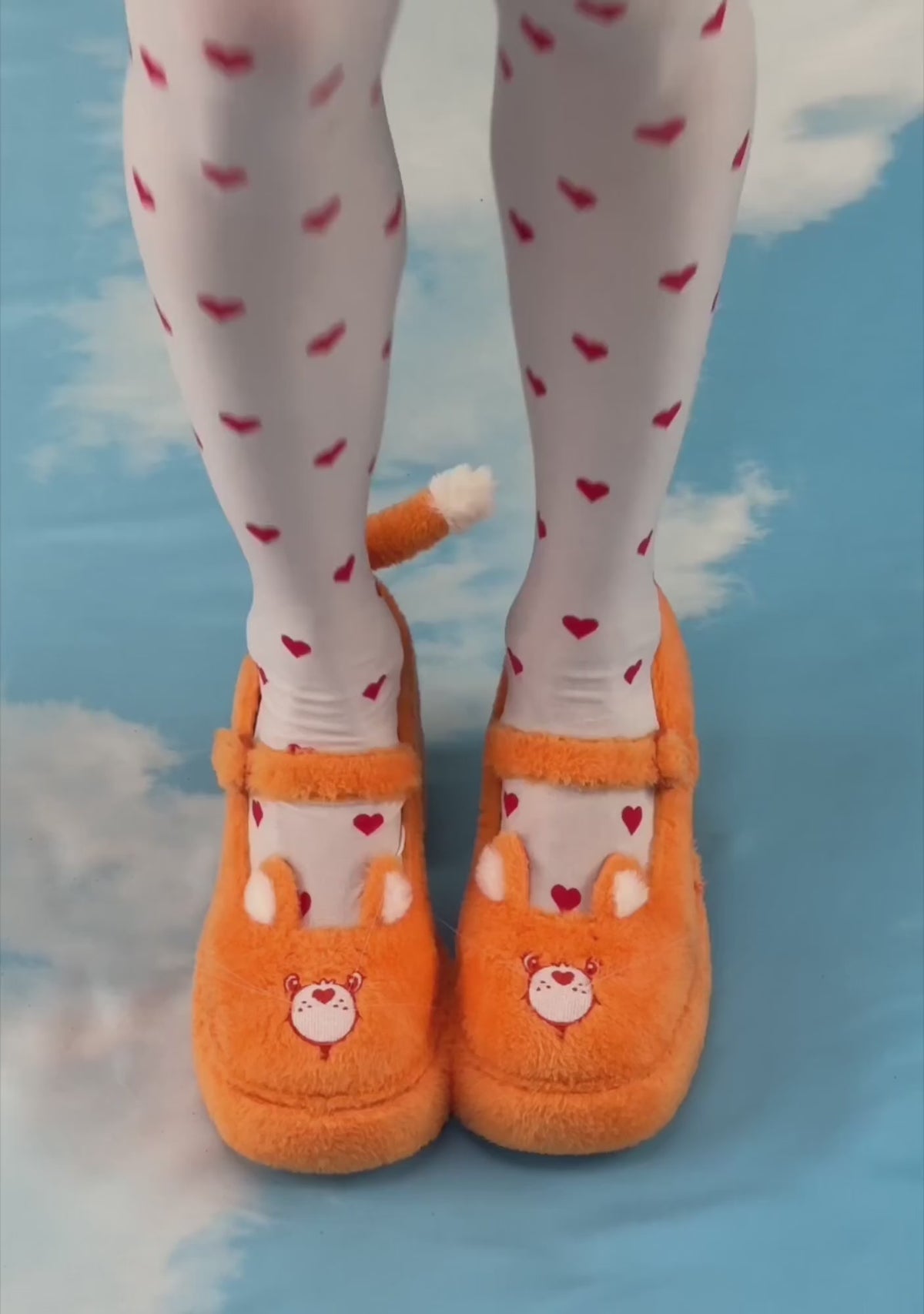 Love Alot Platform Mary Janes- Orange