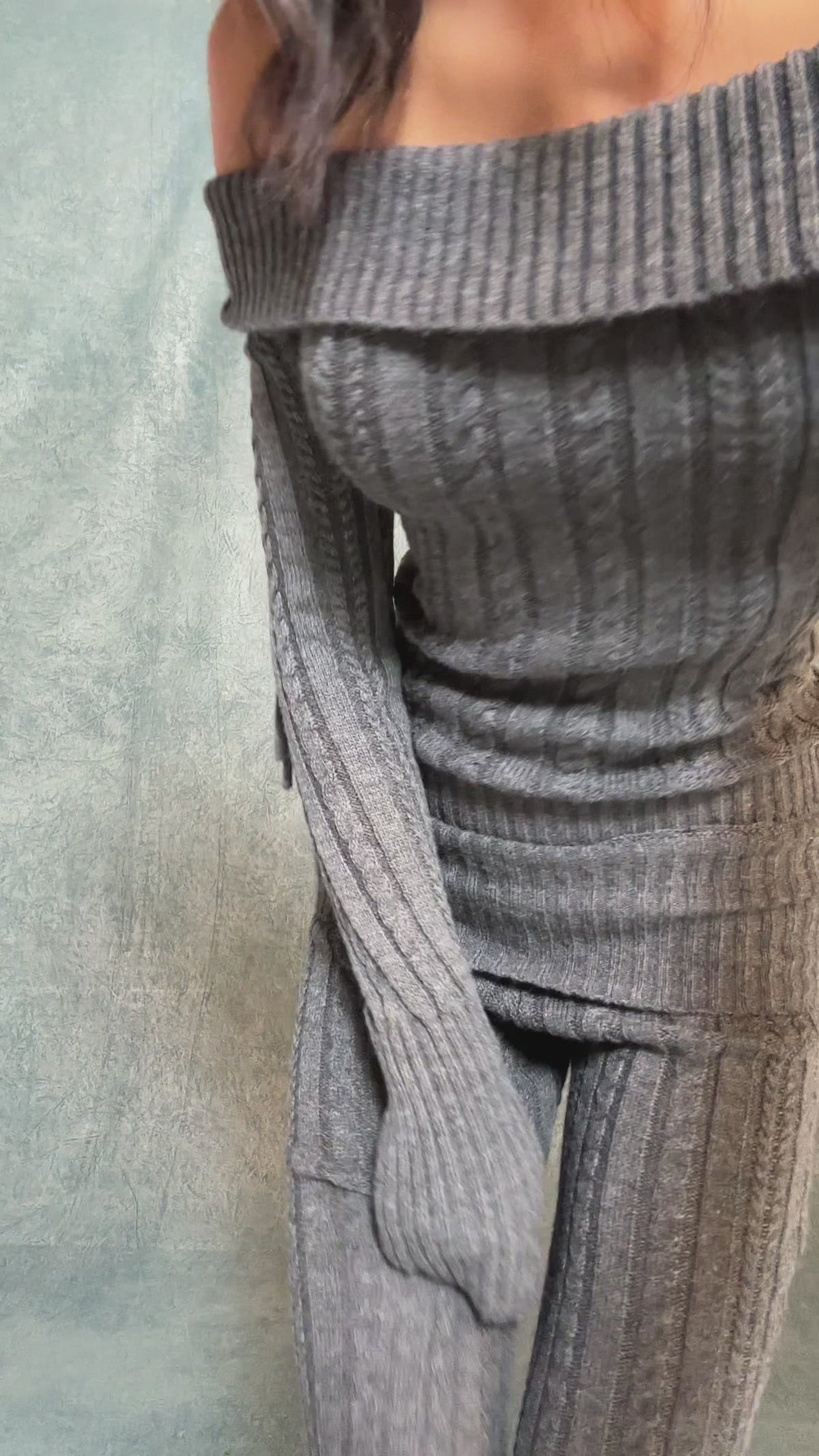 Deep Thoughts Flare Pants - Gray