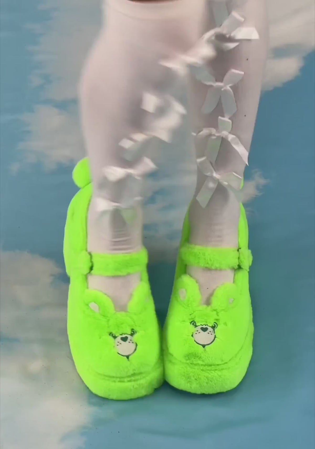 Love Alot Platform Mary Janes- Green