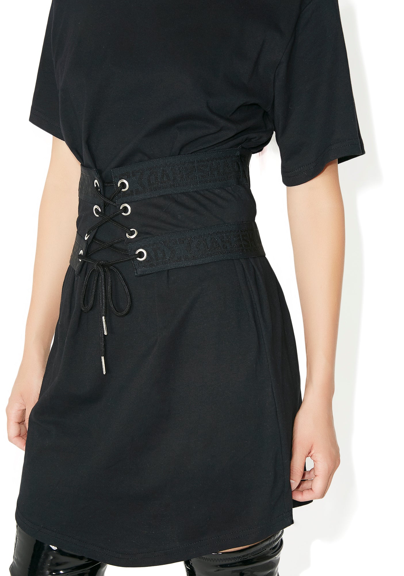 Lace Up Cincher T Dress – Dolls Kill