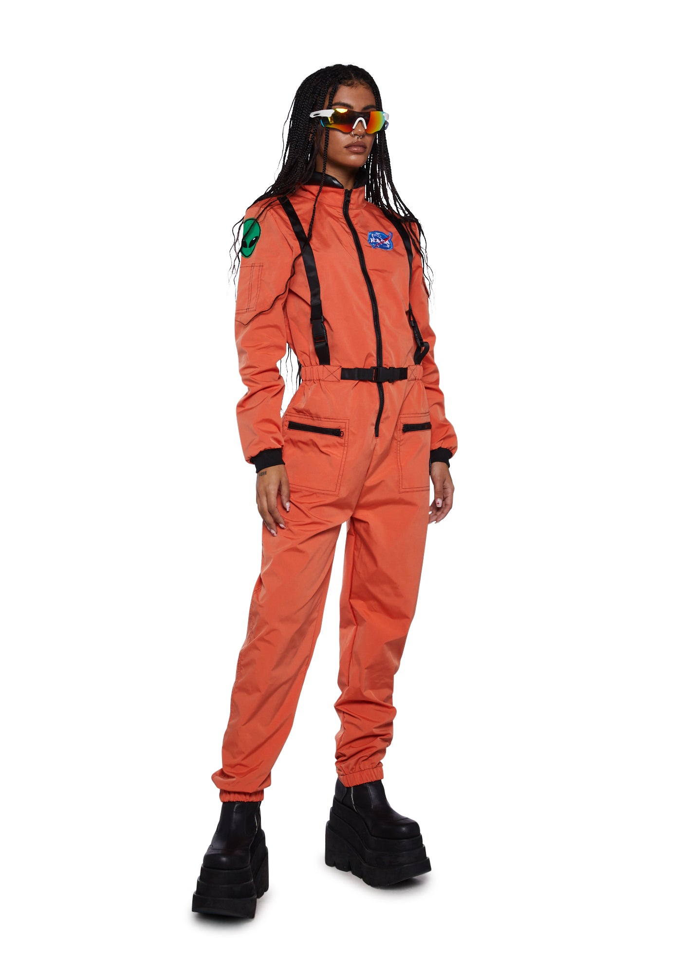 Orange NASA Spacesuit Jumpsuit Costume Dolls Kill