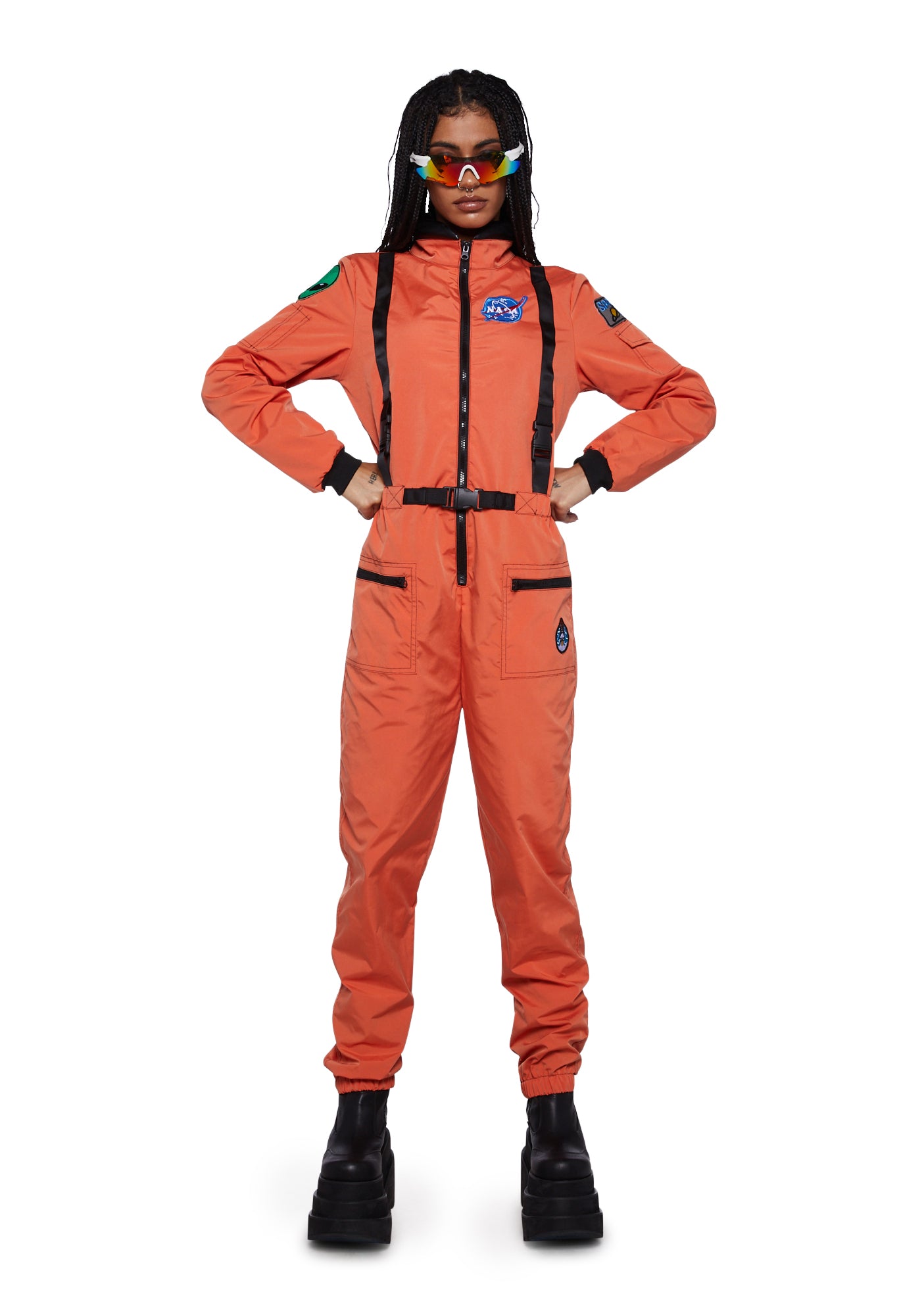Orange NASA Spacesuit Jumpsuit Costume – Dolls Kill