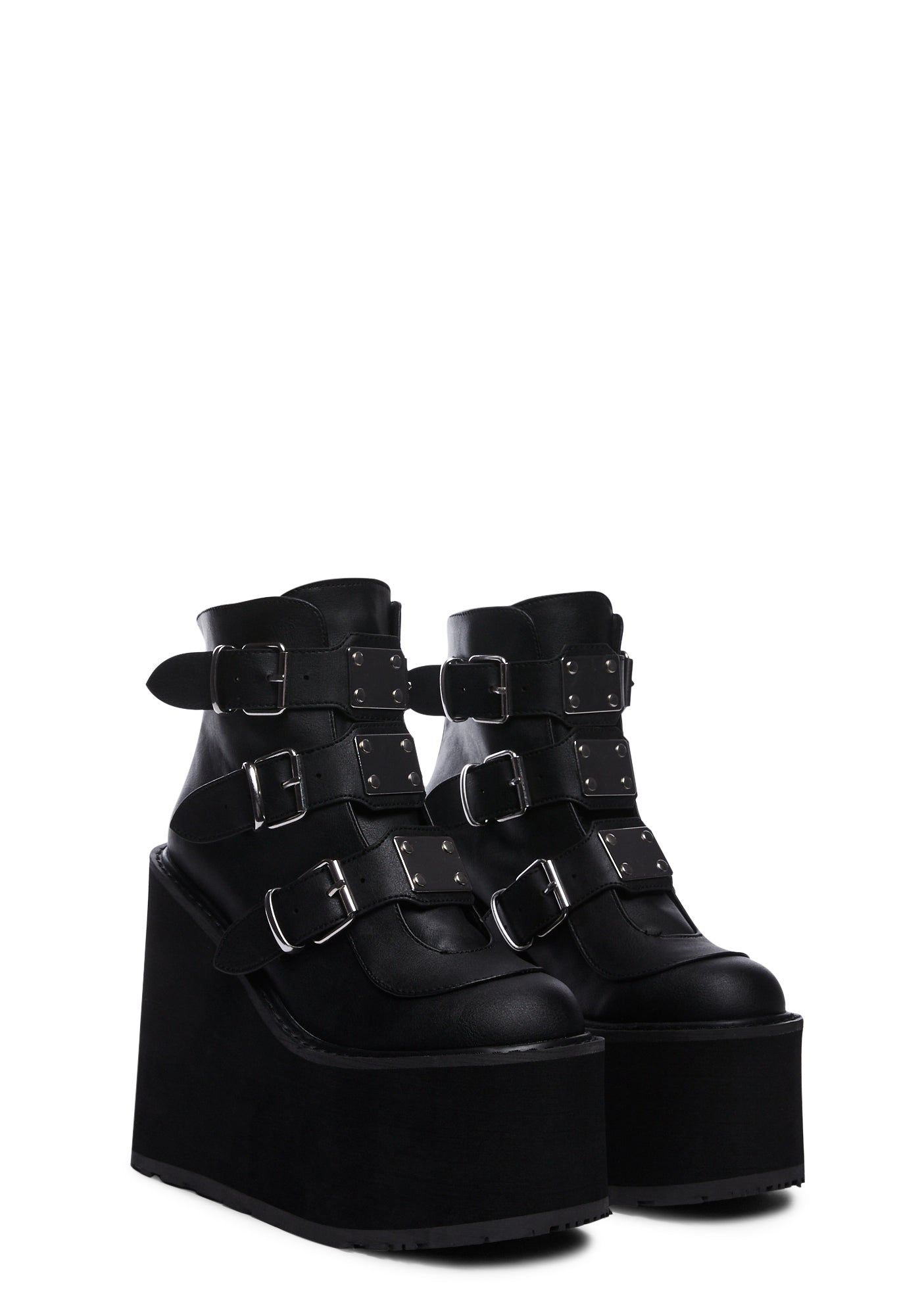 Platform Boots Demonia Swing 105 Size SWING-105 Black Shiny