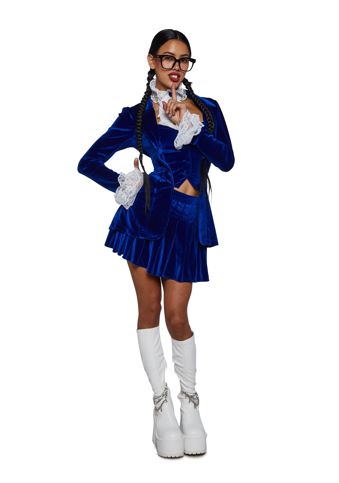 Austin Powers Groovy Baby Costume Set Blue Adult XX Small