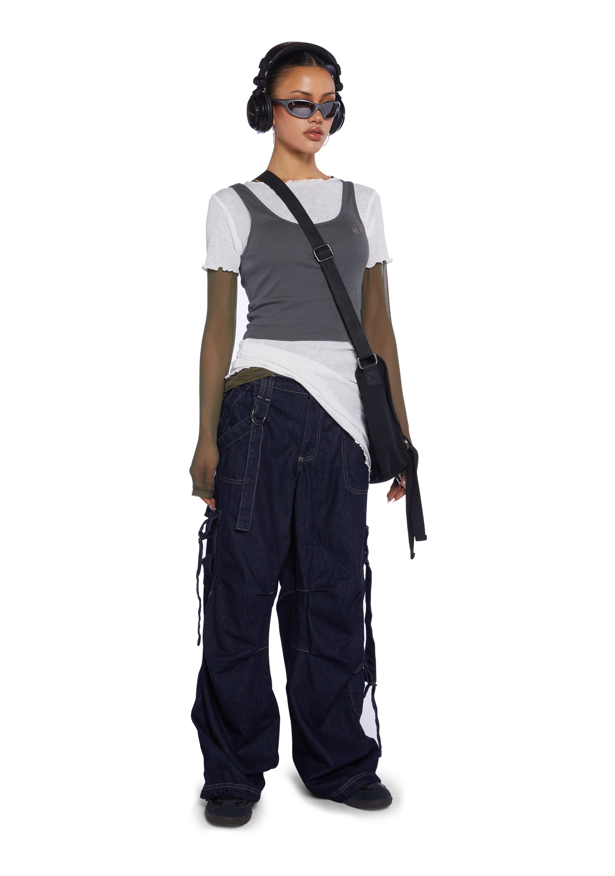 【DISCERNMENT】Buddy Denim Cargo Balloon Pants BDG Strappy Balloon Cargo Jean in Black | Lyst