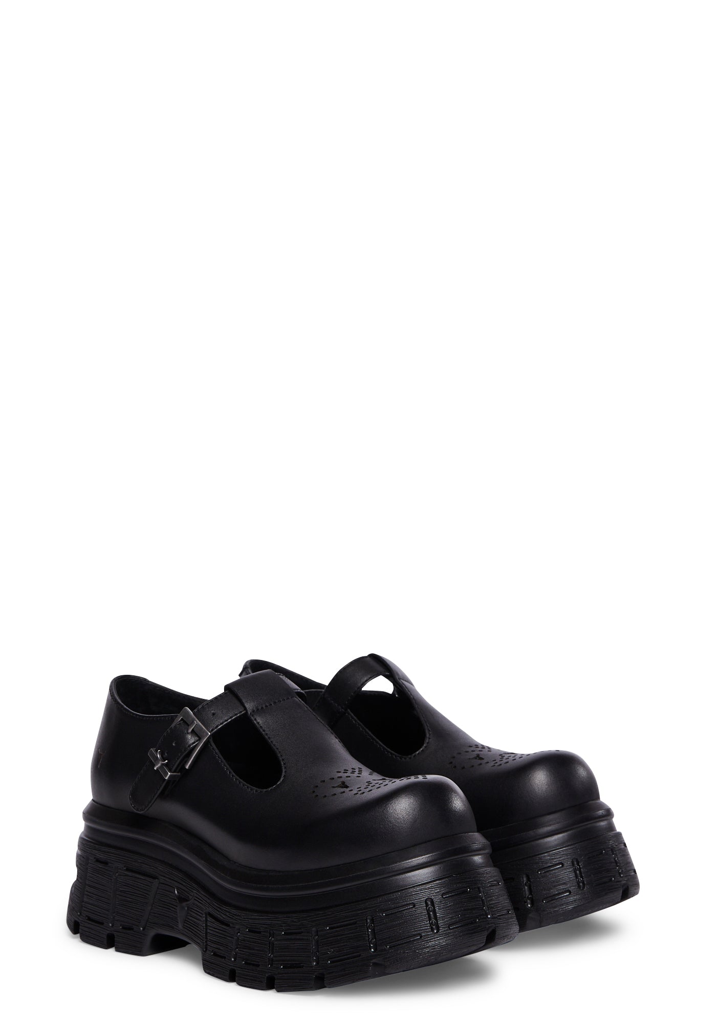 Windsor Smith Platform Leather Mary Janes Black Dolls Kill