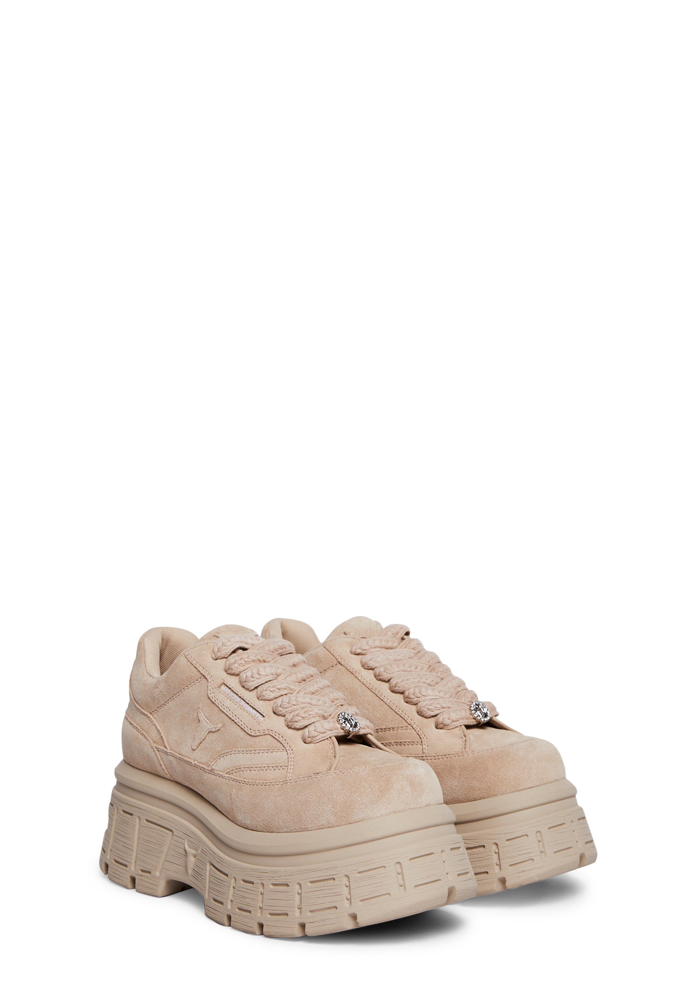 Windsor Smith Suede Chunky Platform Sneakers - Sand – Dolls Kill