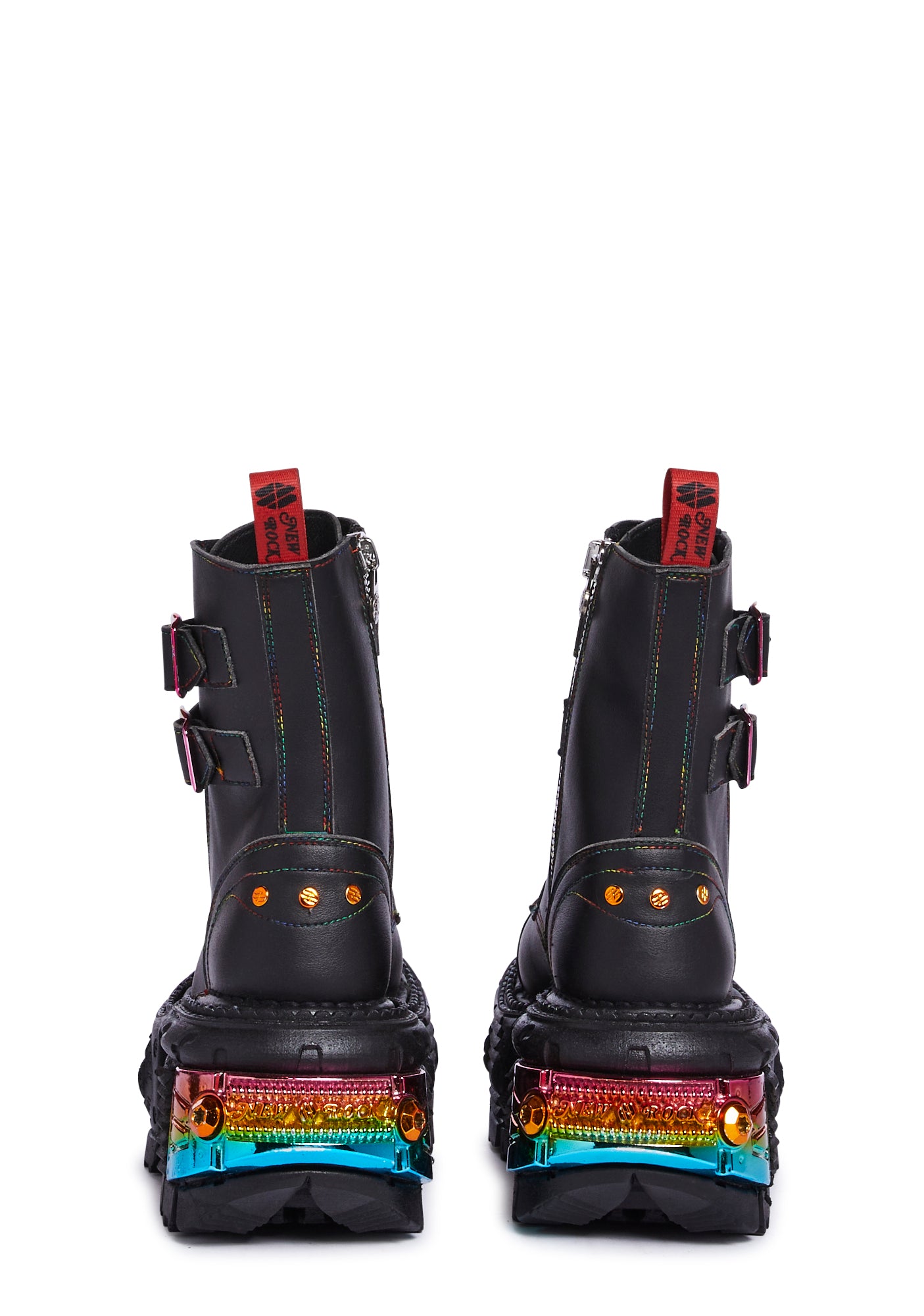 New Rock Chromatic Rainbow Combat Boots - Black – Dolls Kill New Rock Chromatic Rainbow Combat Boots - Black – Dolls Kill