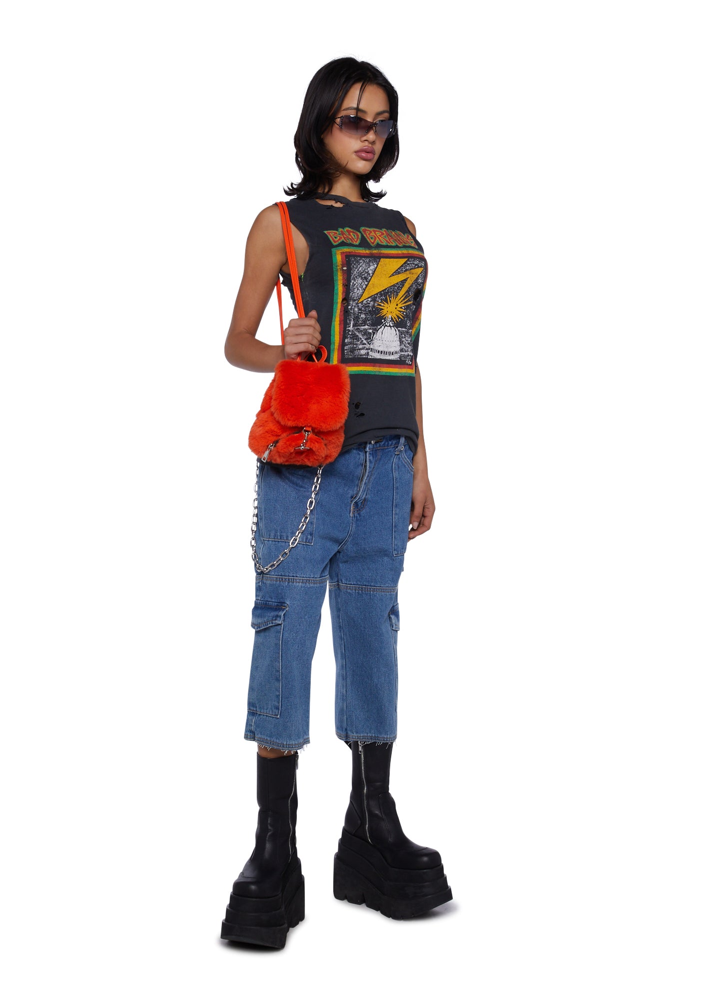 dolls kill mini backpack Current Mood Faux Fur Mini Backpack
