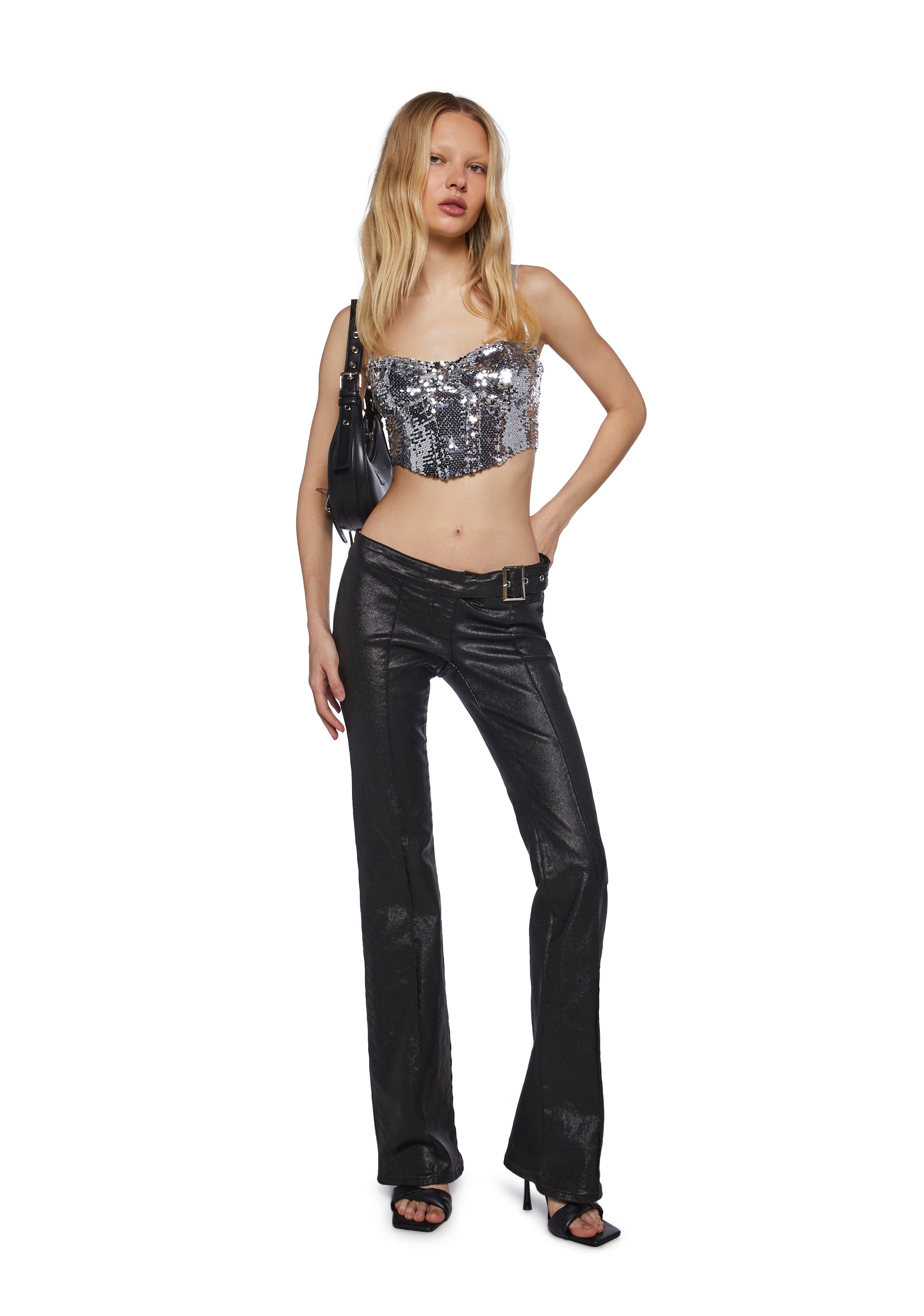 Club Exx Sequin Bustier Top - Silver – Dolls Kill