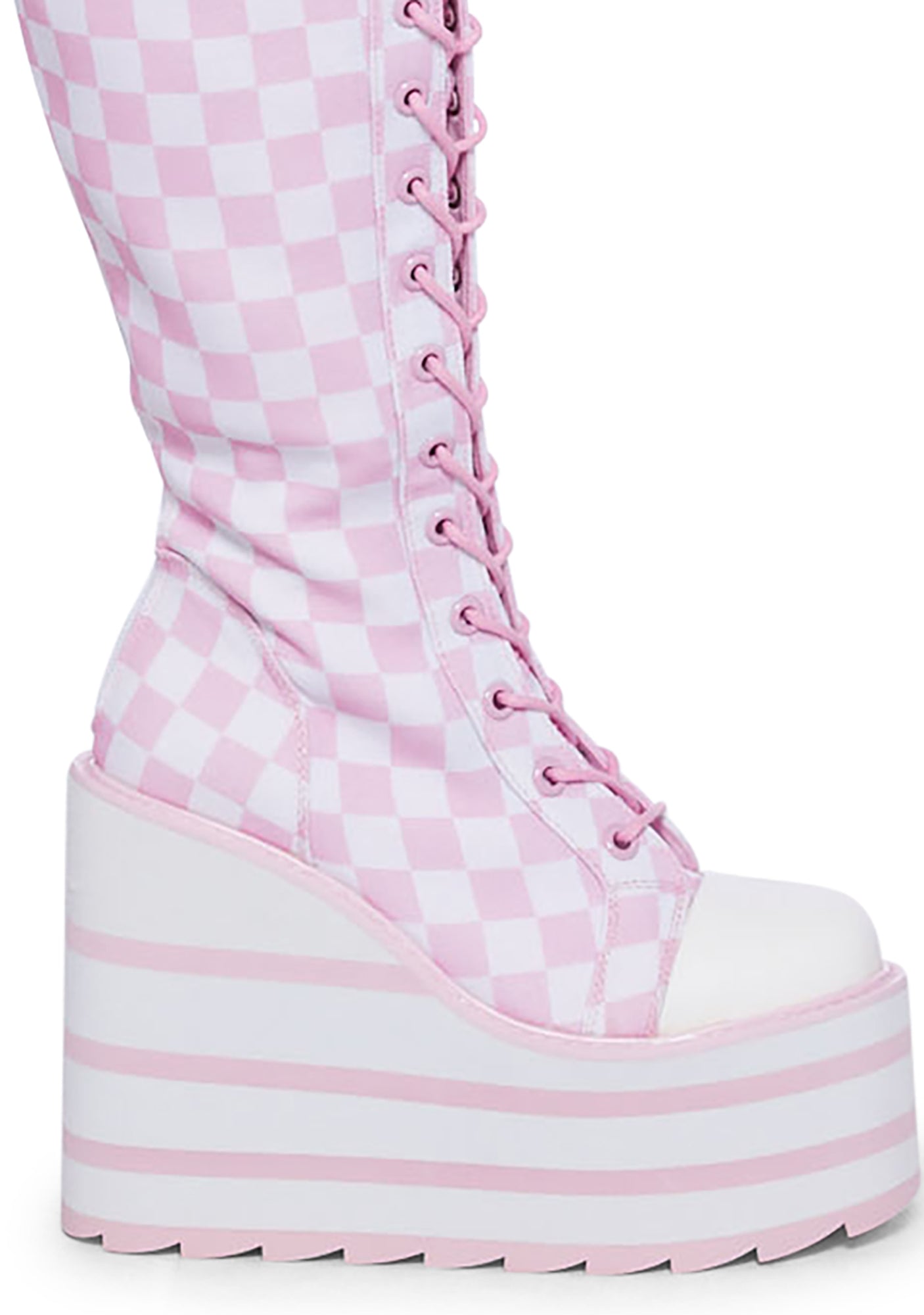 Checkered platform boots new arrivals