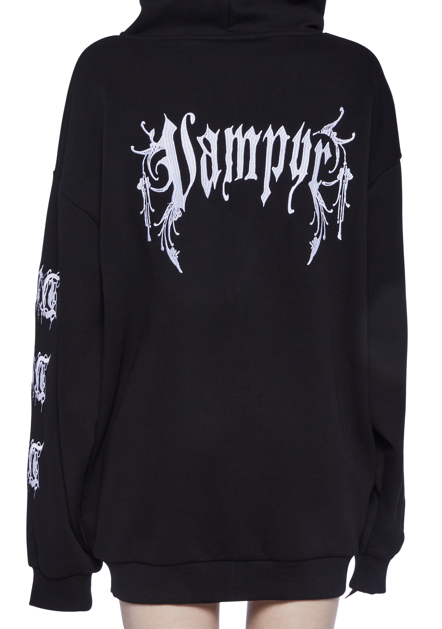 Widow Oversized Graphic Hoodie- Black – Dolls Kill